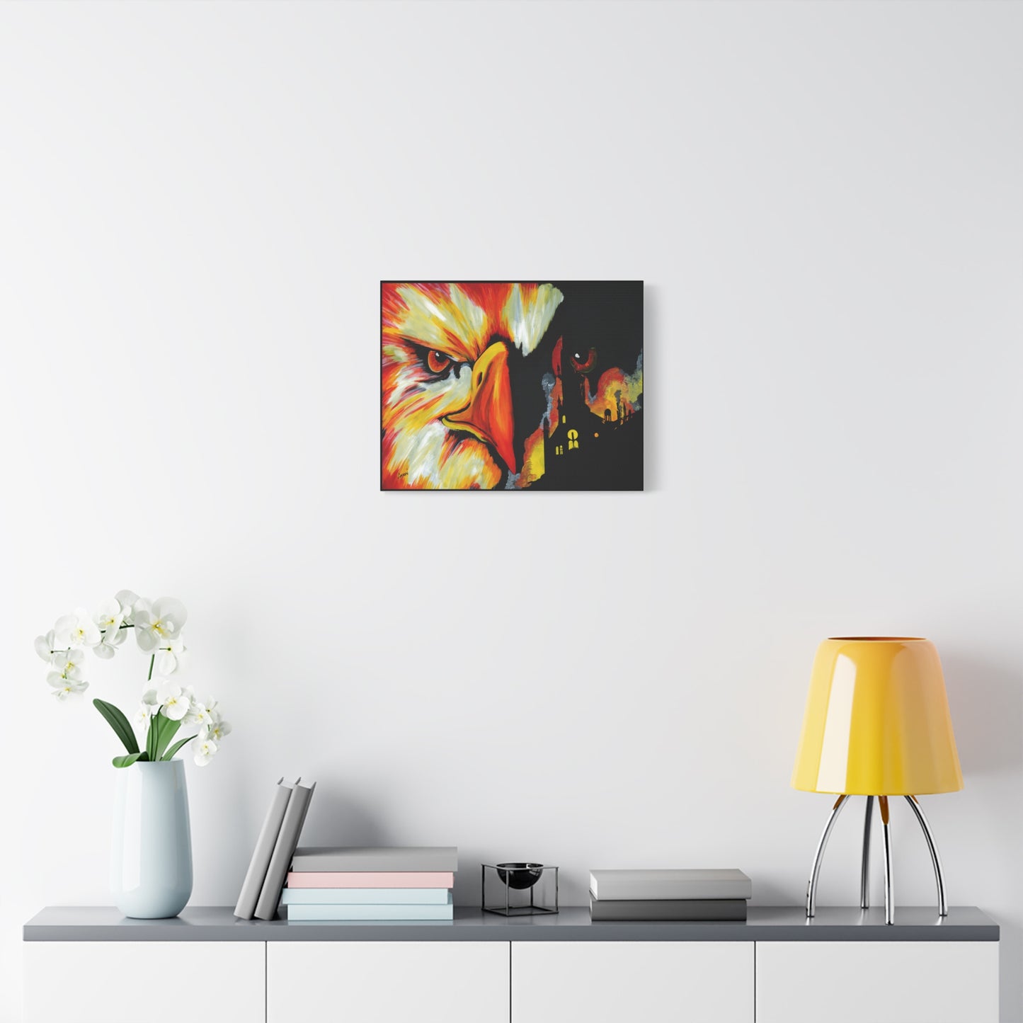 Phoenix Canvas Print, Print of my Original hand painted art printed on stretched canvas of a Phoenix