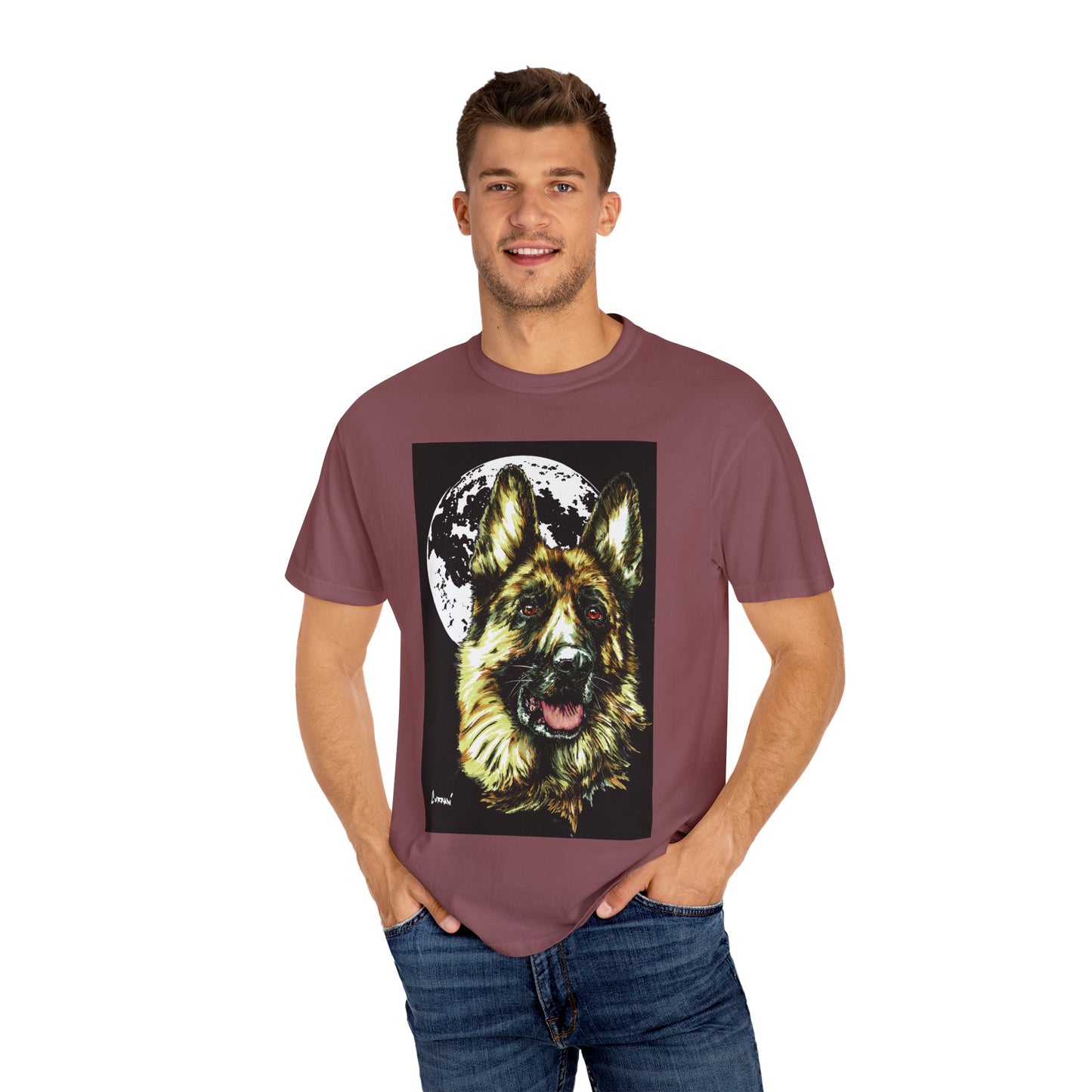 German Shepherd Hand Painted Unisex T-shirt