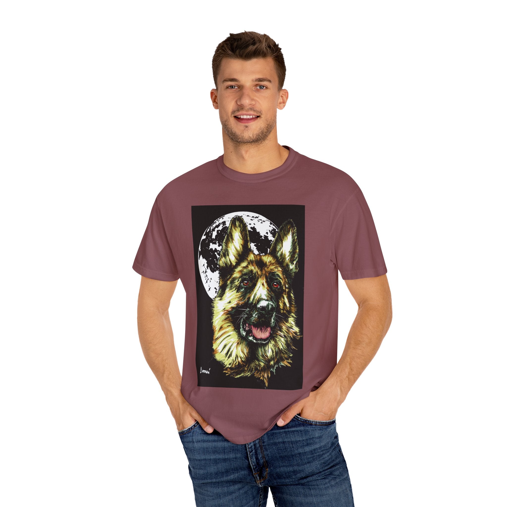 German Shepherd Hand Painted Unisex T-shirt