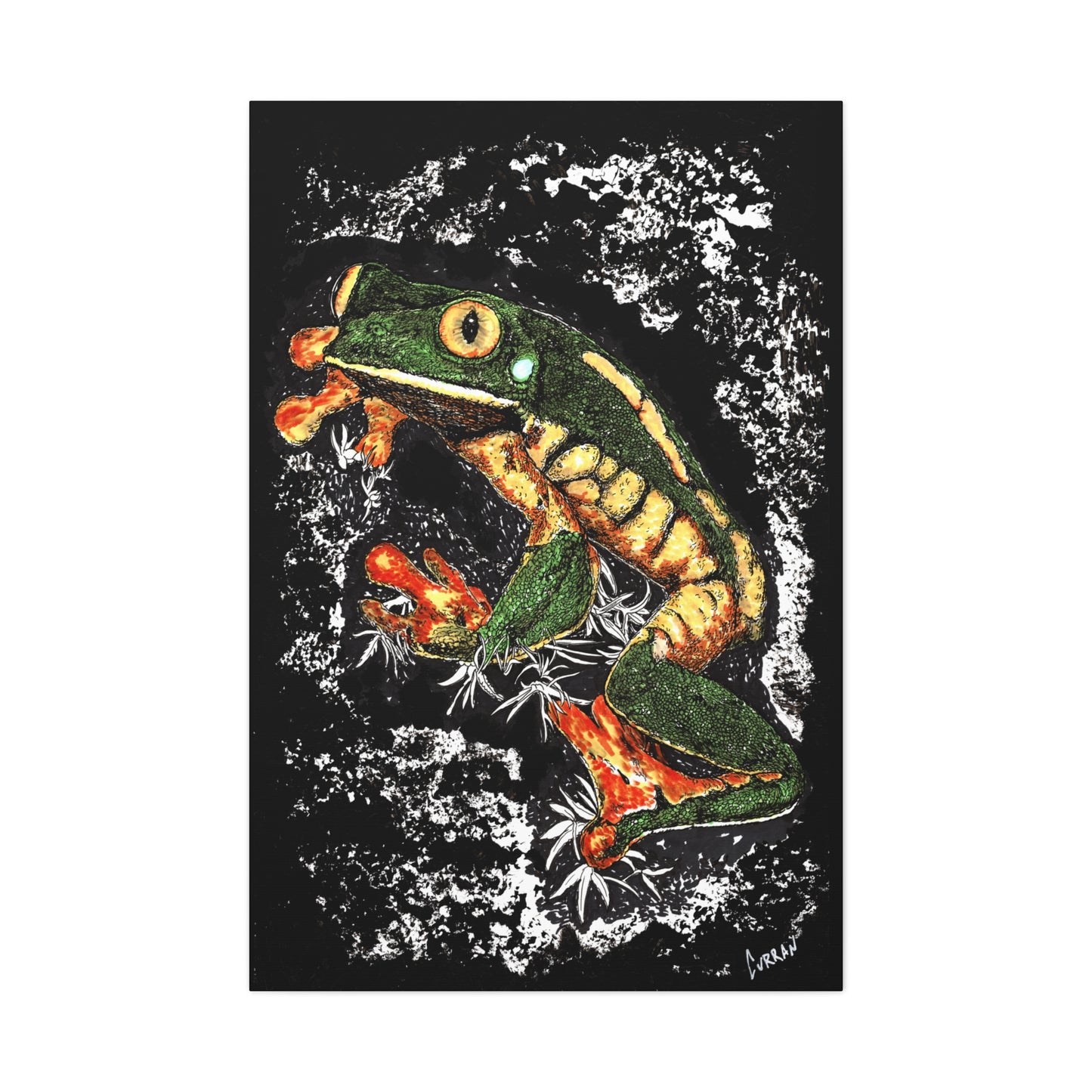 Frog Wall Art Print of the Original, hand drawn wall art