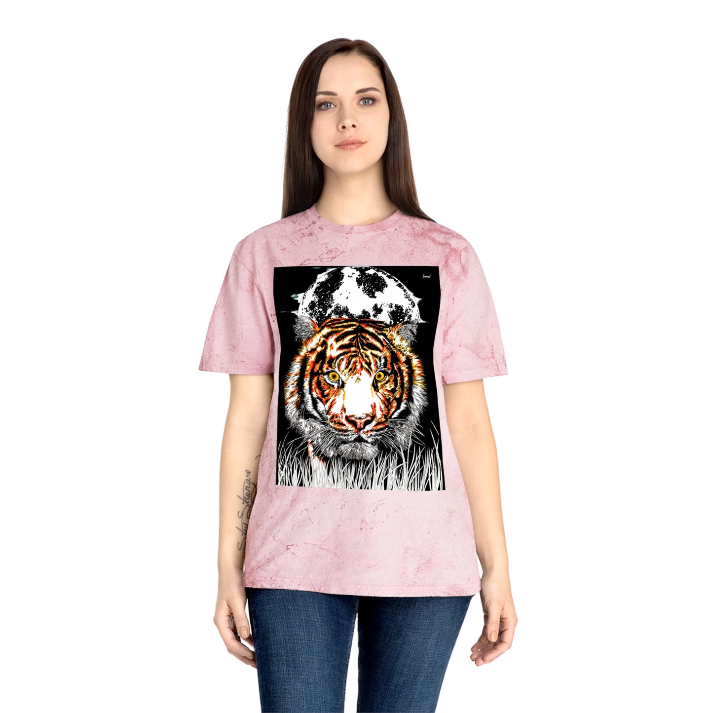Color Blast Tiger Unisex T Shirt Original Hand Drawn Art