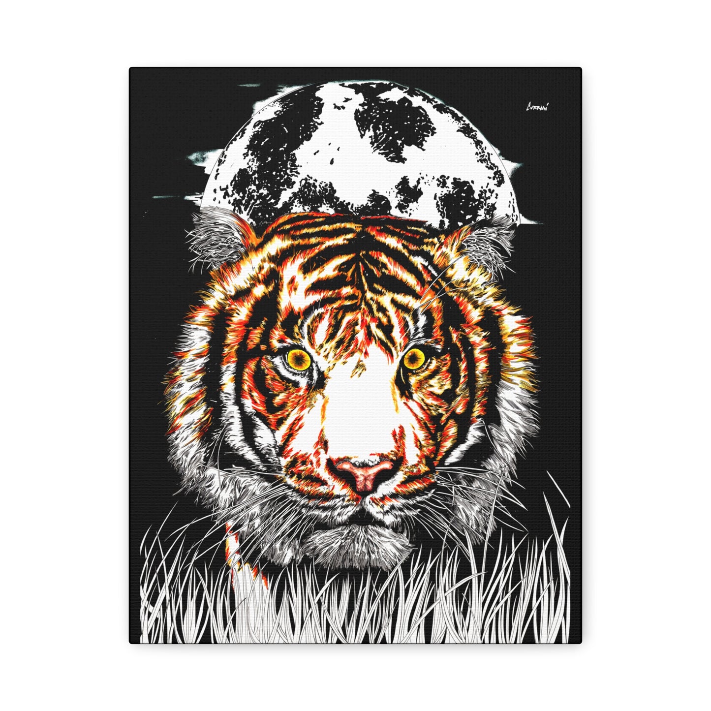 Tiger Wall Art Print of the Original, hand drawn wall art of a Tiger