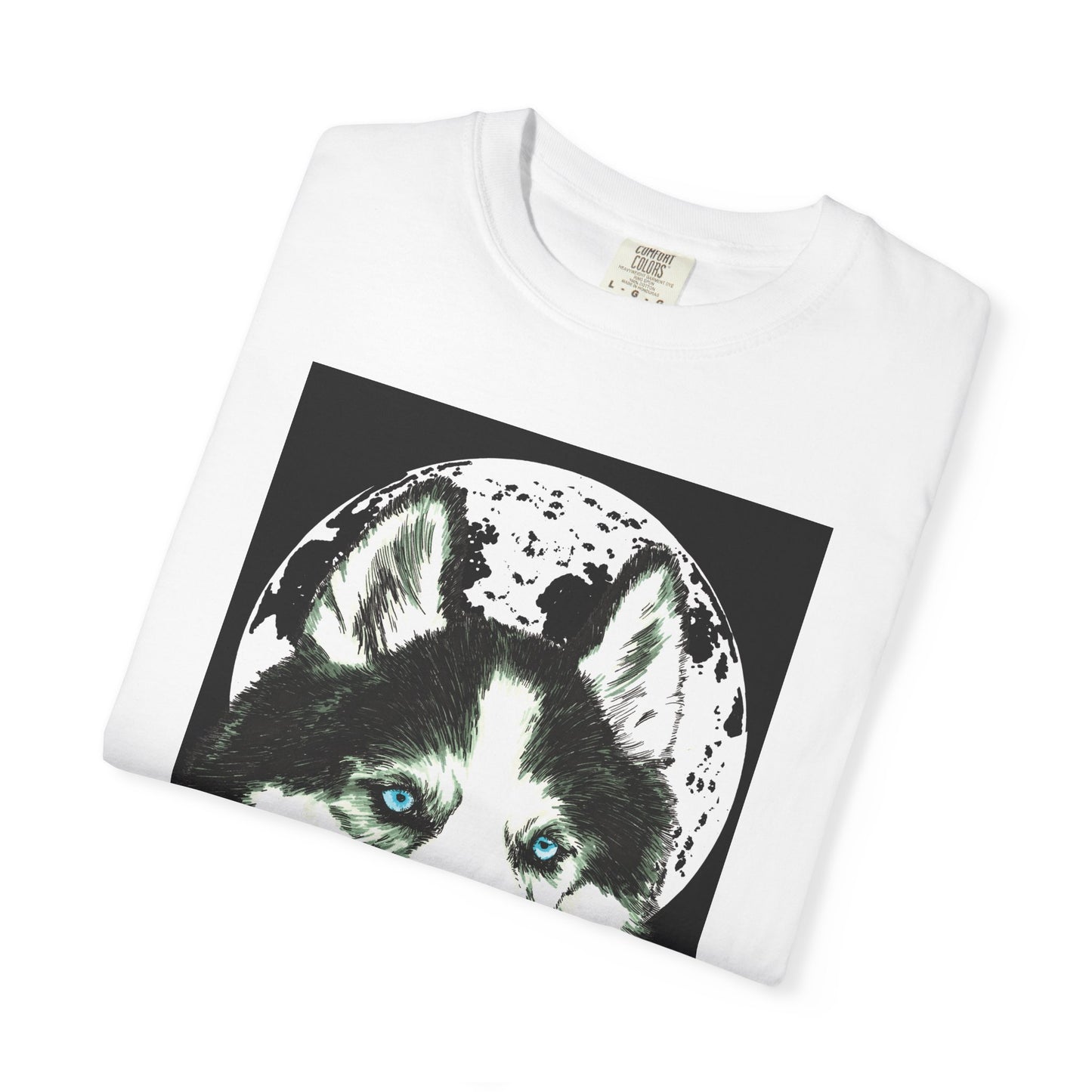 Siberian Husky Unisex Garment-Dyed T-Shirt – Original Hand-Drawn Art