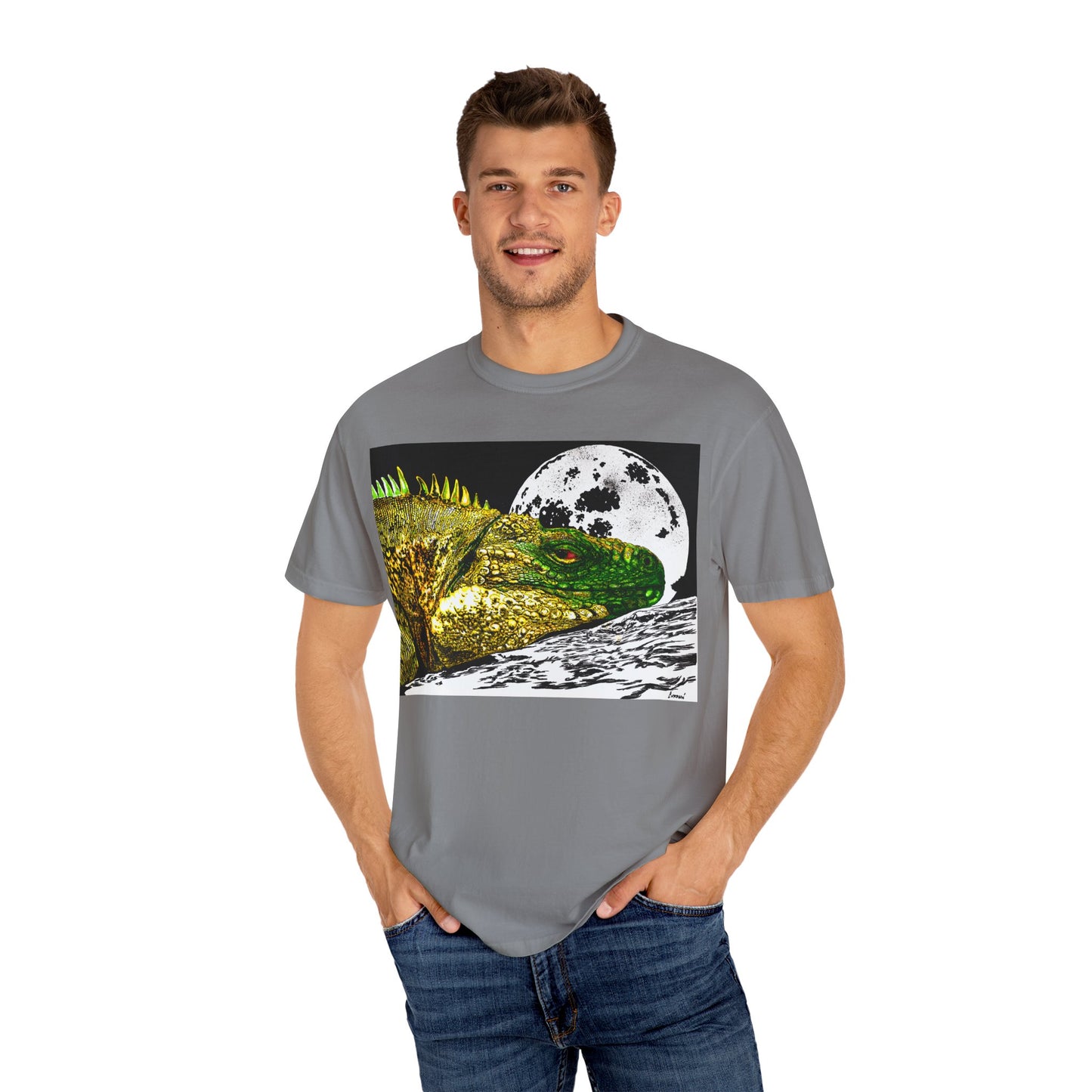 Graphic Iguana Moon Unisex T-Shirt - Nature Inspired Tee