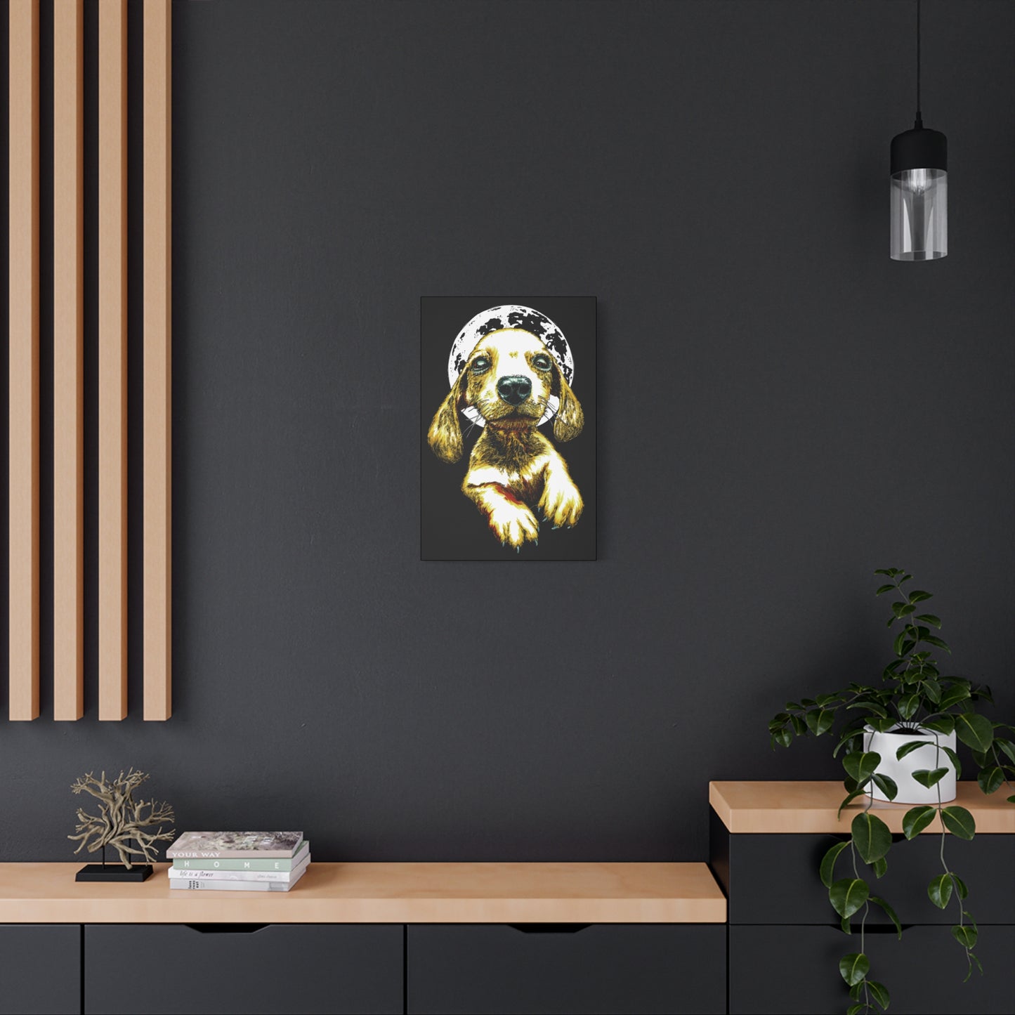 Whimsical Dog Canvas Wall Art - 1.25" Stretched Matte Print