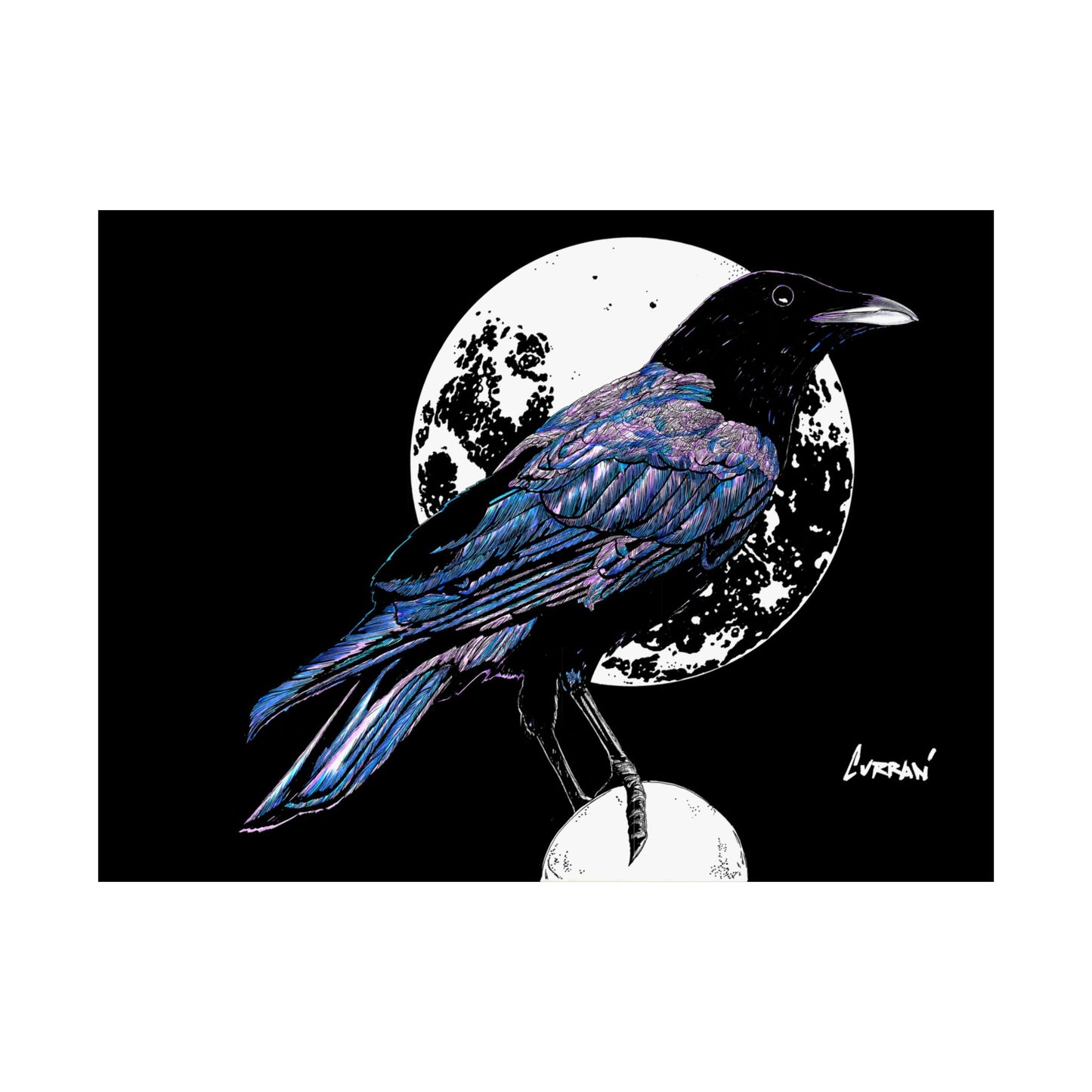 Mystical Crow Satin Poster - 300gsm Art Print