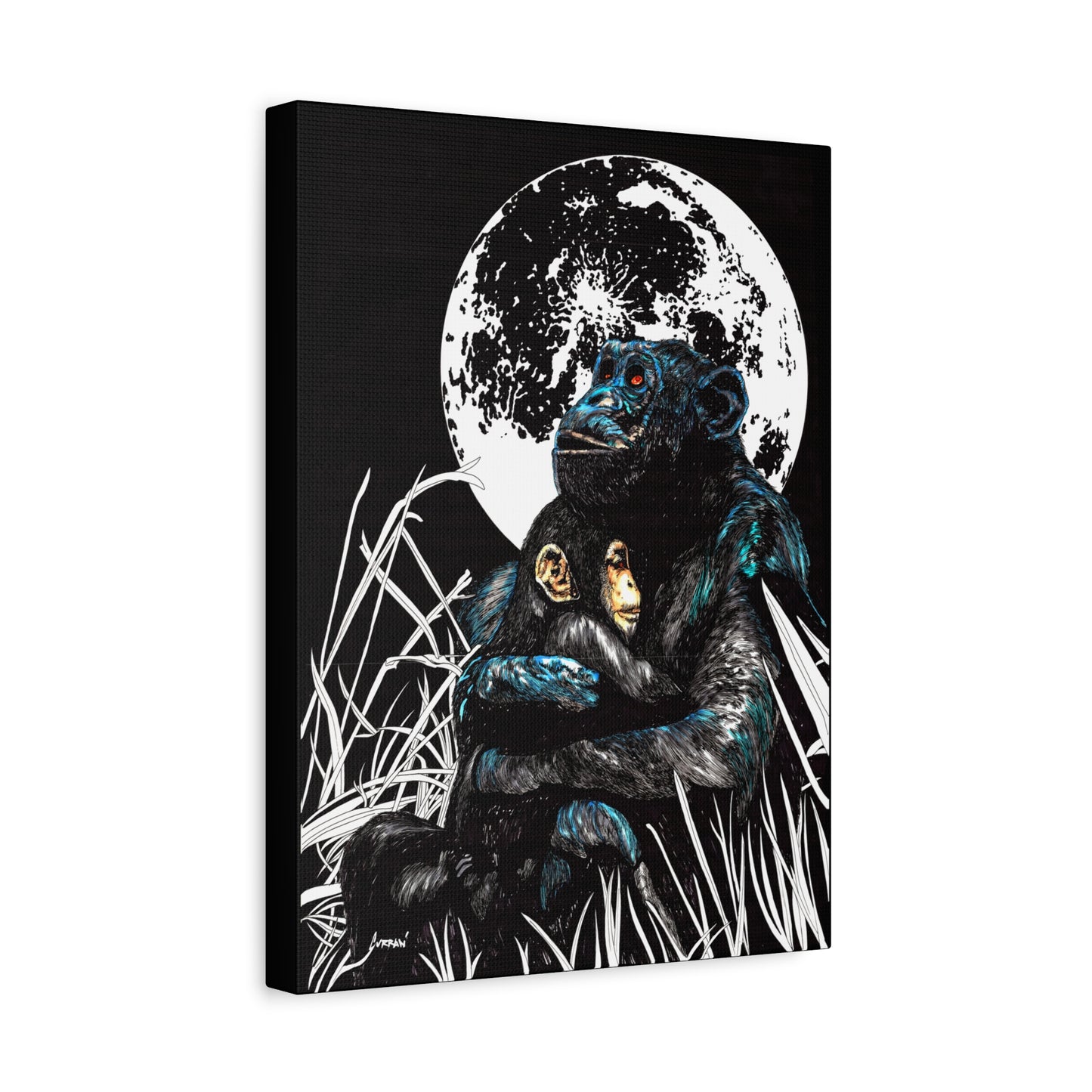 Gorilla Wall Art, Gorilla Print, Hand-Drawn Gorilla, Wildlife Art,
