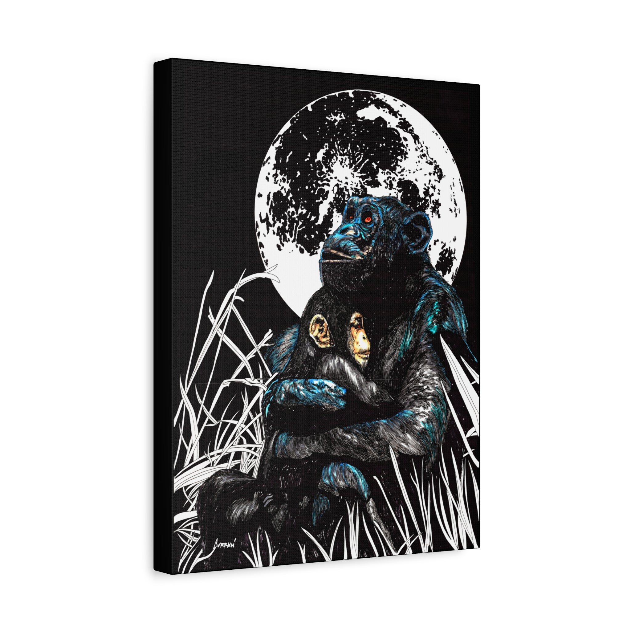 Gorilla Wall Art, Gorilla Print, Hand-Drawn Gorilla, Wildlife Art,
