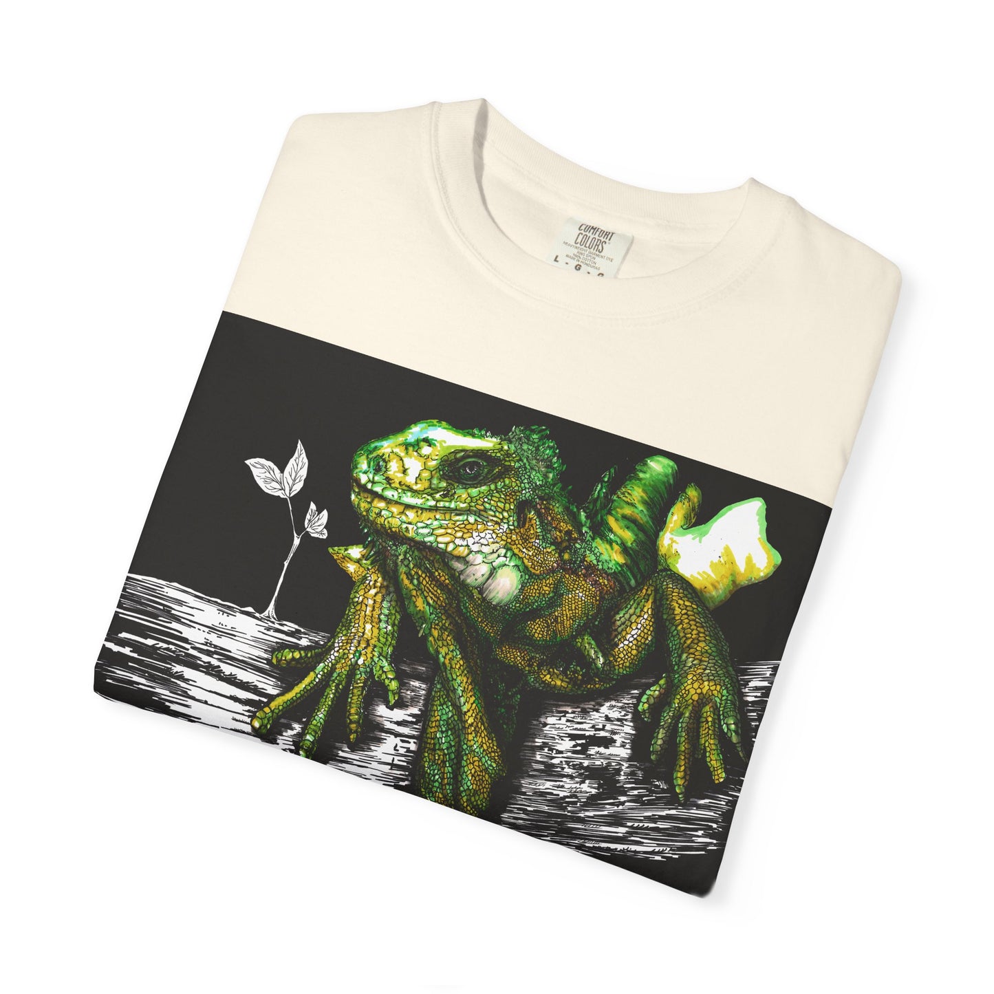 Iguana Unisex T-shirt - Hand Painted Art Design
