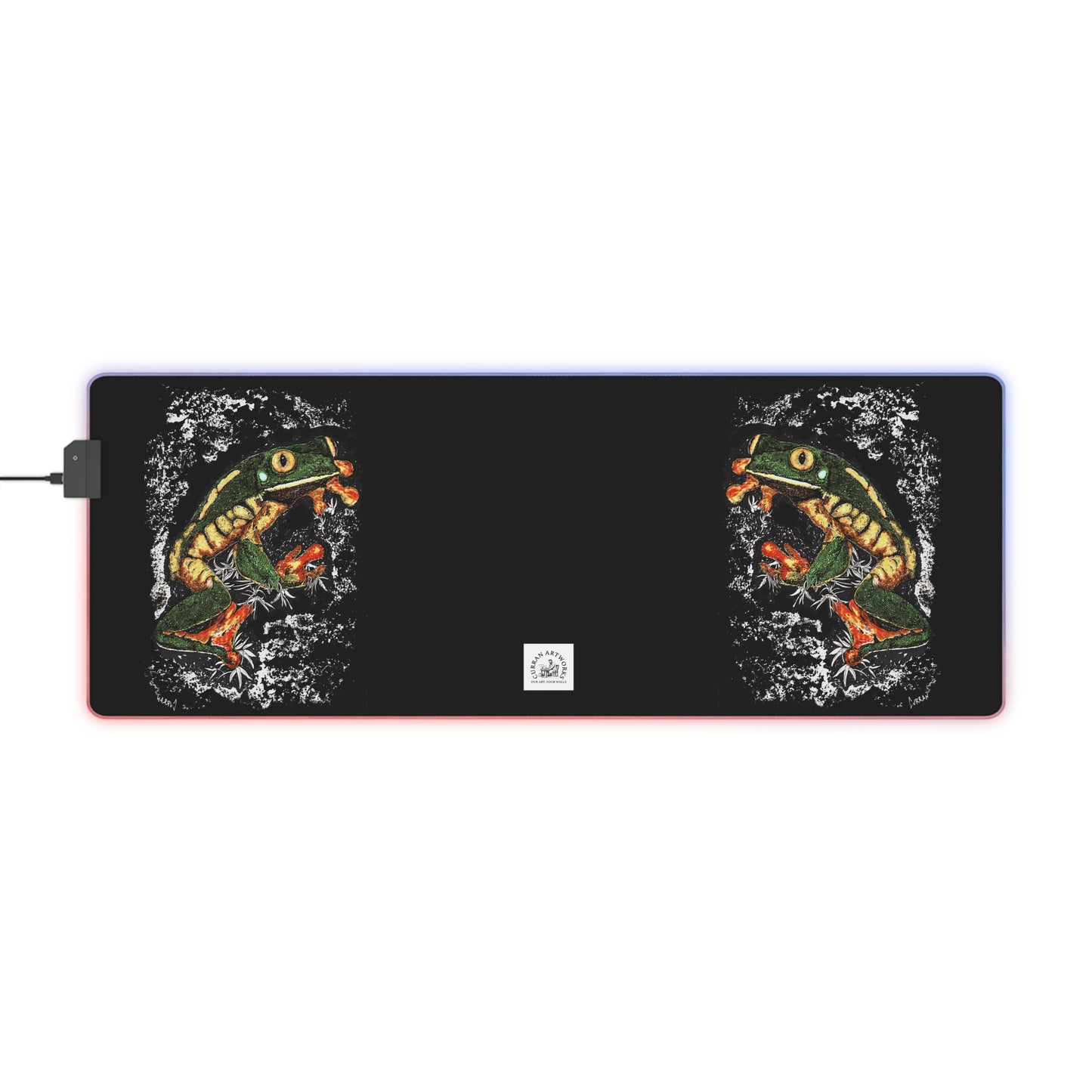 Vibrant LED Gaming Mouse Pad with Frog Design - Ideal for Gamers & Streamers