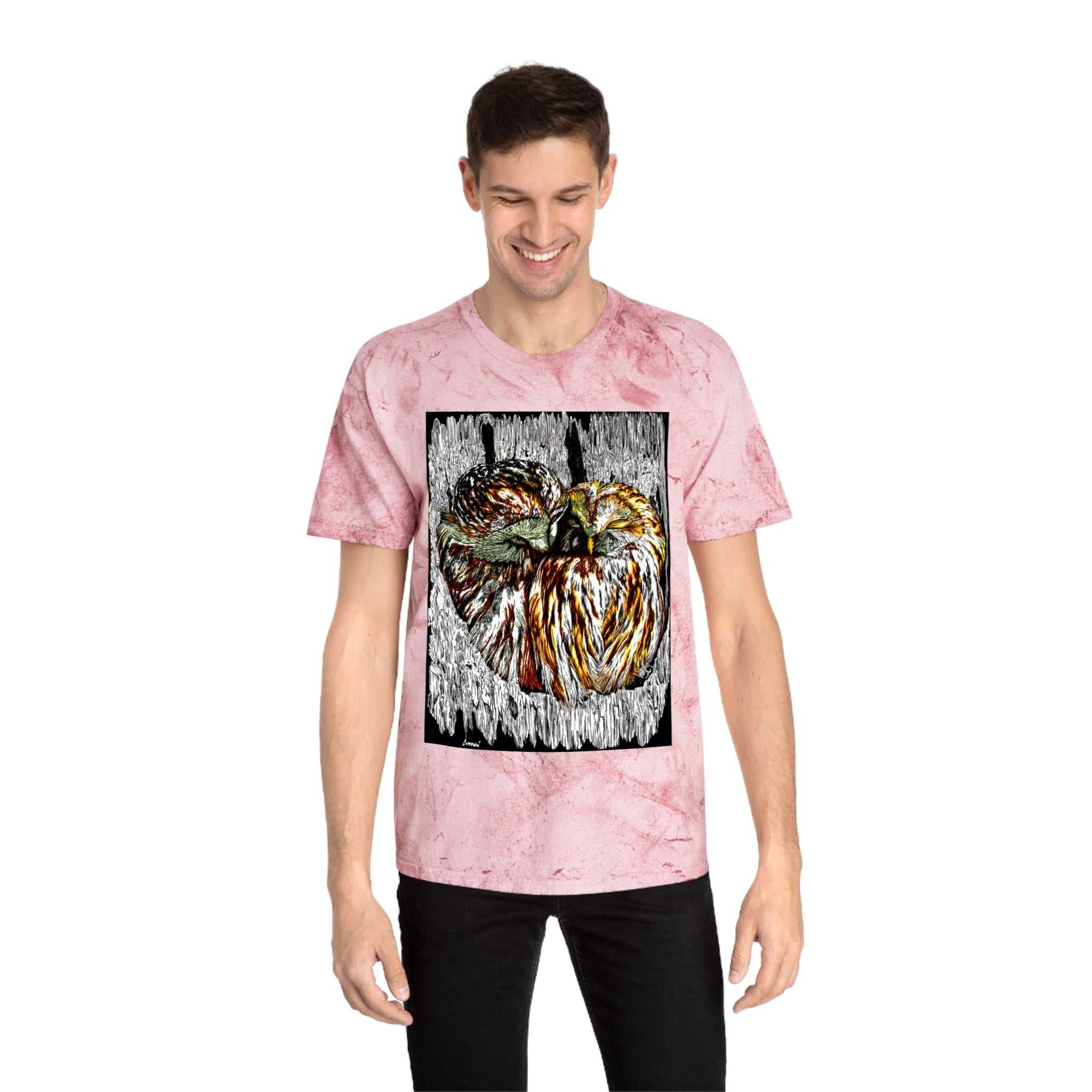 Two Owls in a Tree T-Shirt Original Hand Drawn Art