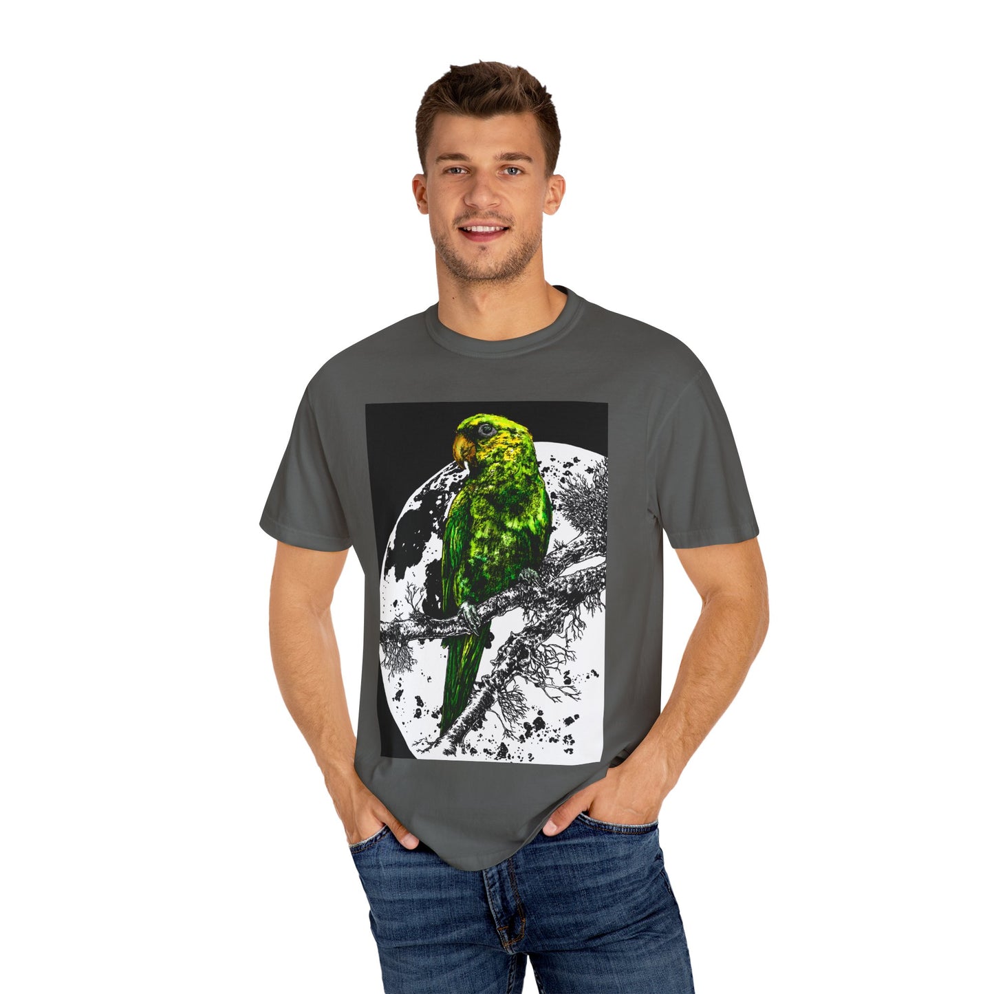 Parrot in the Moonlight Unisex T-shirt