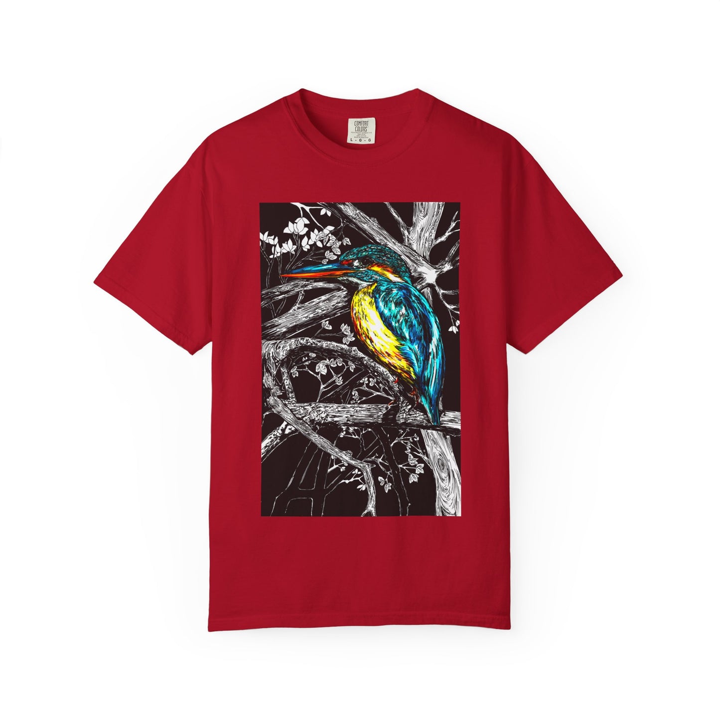 Vibrant Kingfisher Graphic Unisex T-Shirt - Nature Lover's Tee
