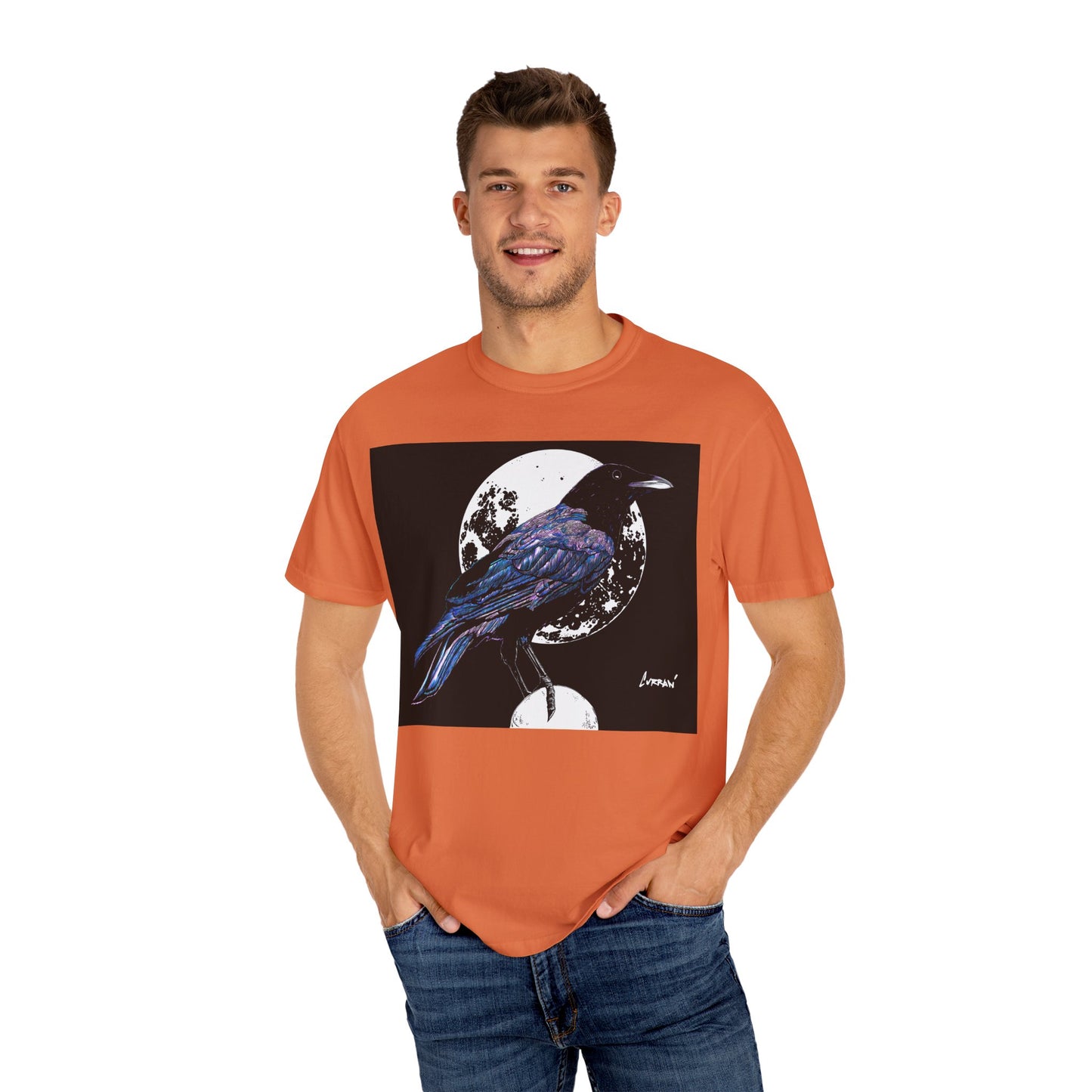 Crow Garment-Dyed T-Shirt for Nature Lovers