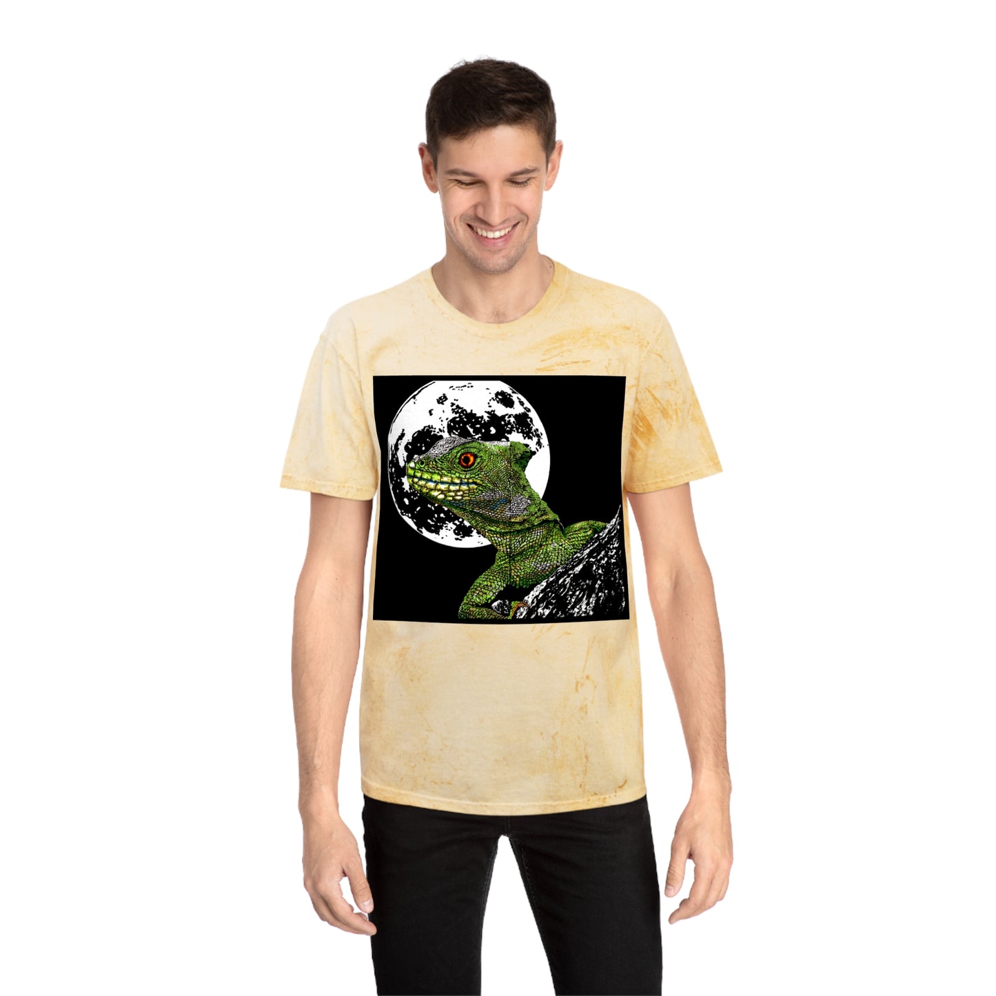 Striking Lizard Color Blast T Shirt Original Hand-Drawn Art