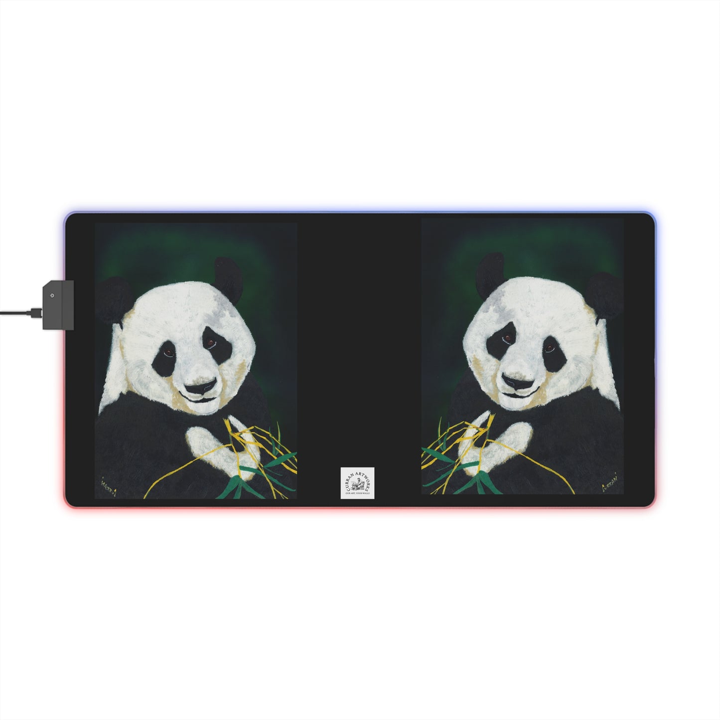 Panda LED Gaming Mouse Pad - RGB Light-Up Desk Accessory