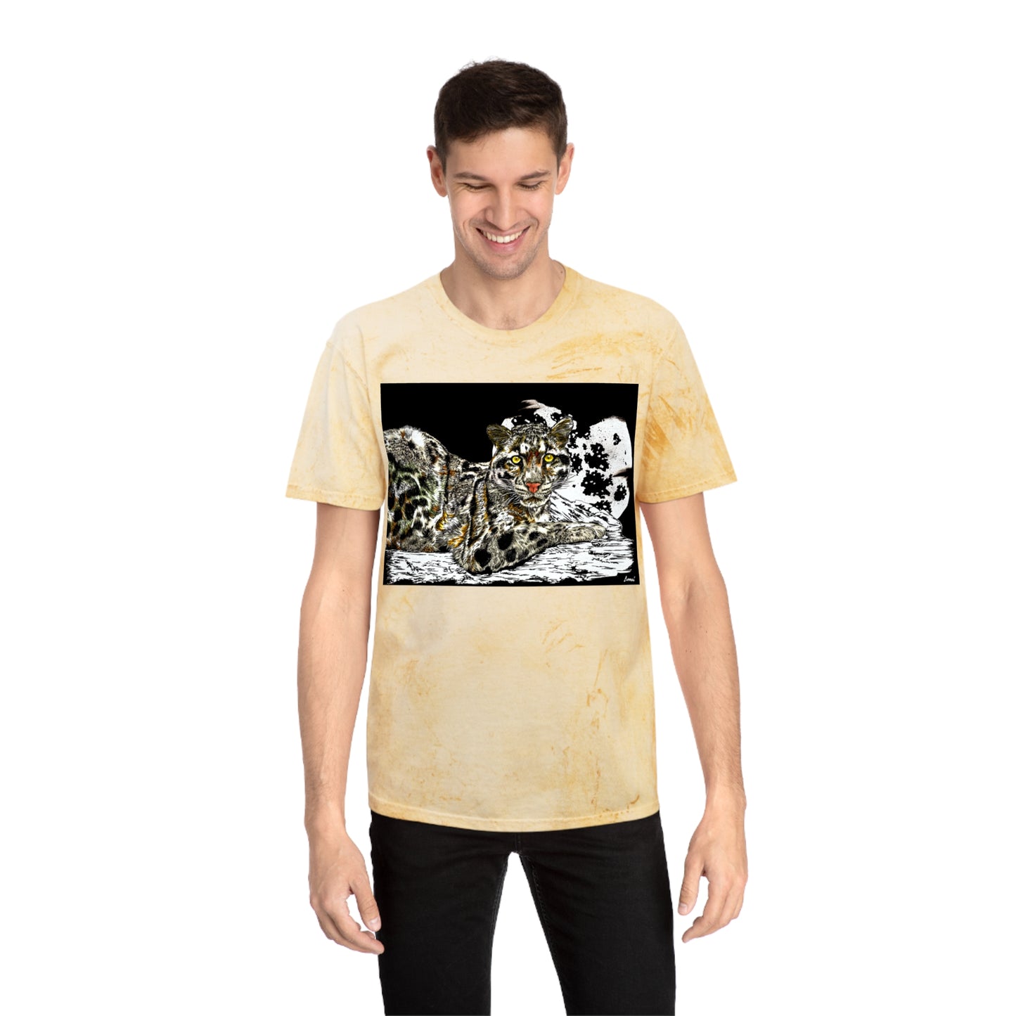 Leopard in the Moonlight T Shirt Original Hand Drawn Art