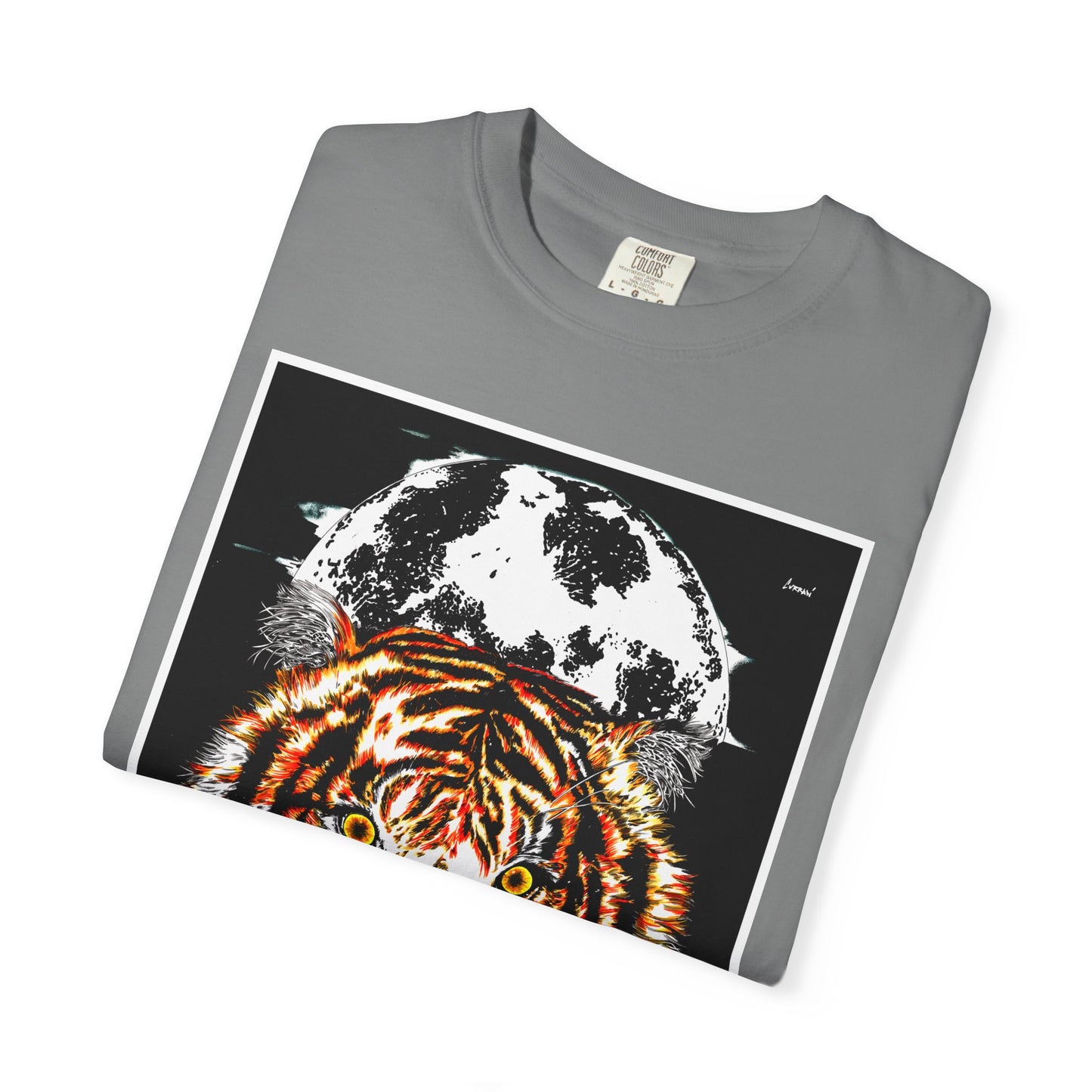 Tiger Garment-Dyed Graphic T-Shirt - Unisex Wild Animal Tee