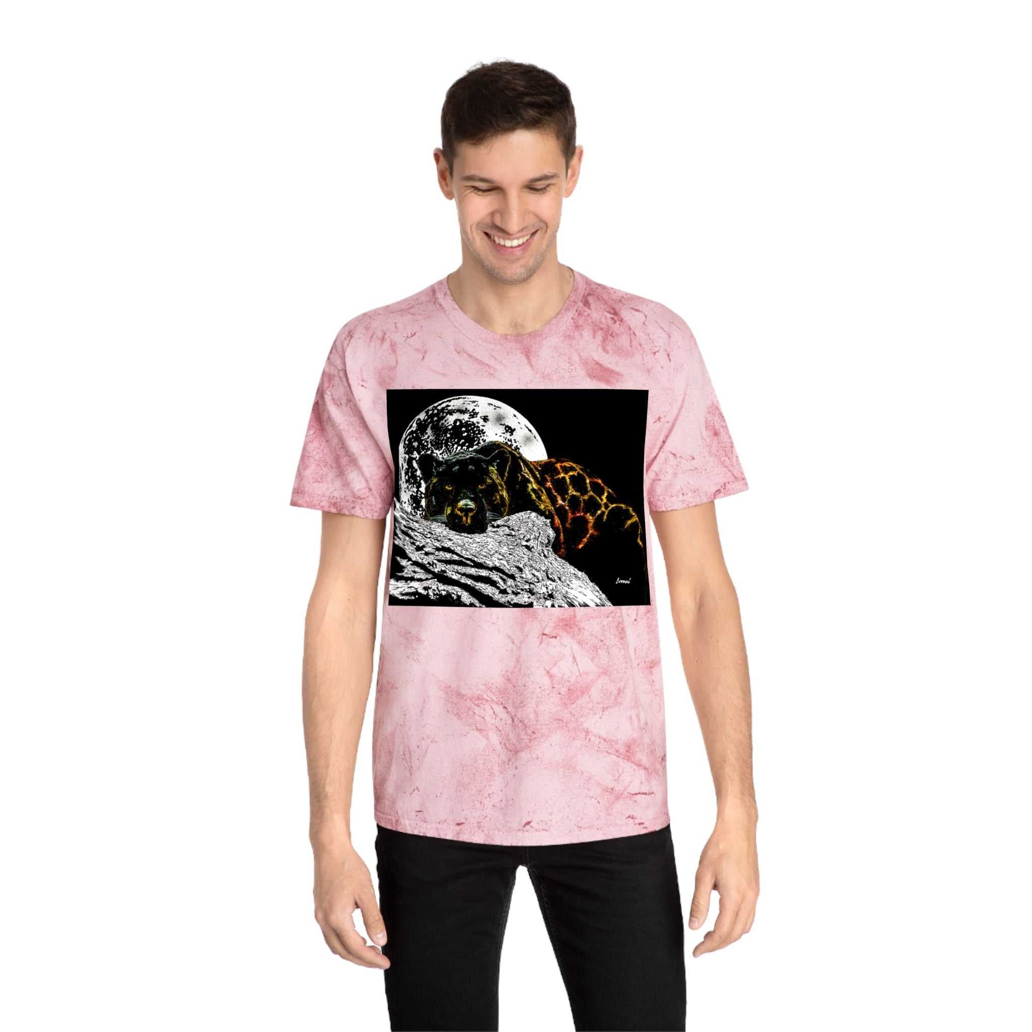 Panther in the Moonlight T Shirt Original Hand Drawn Art