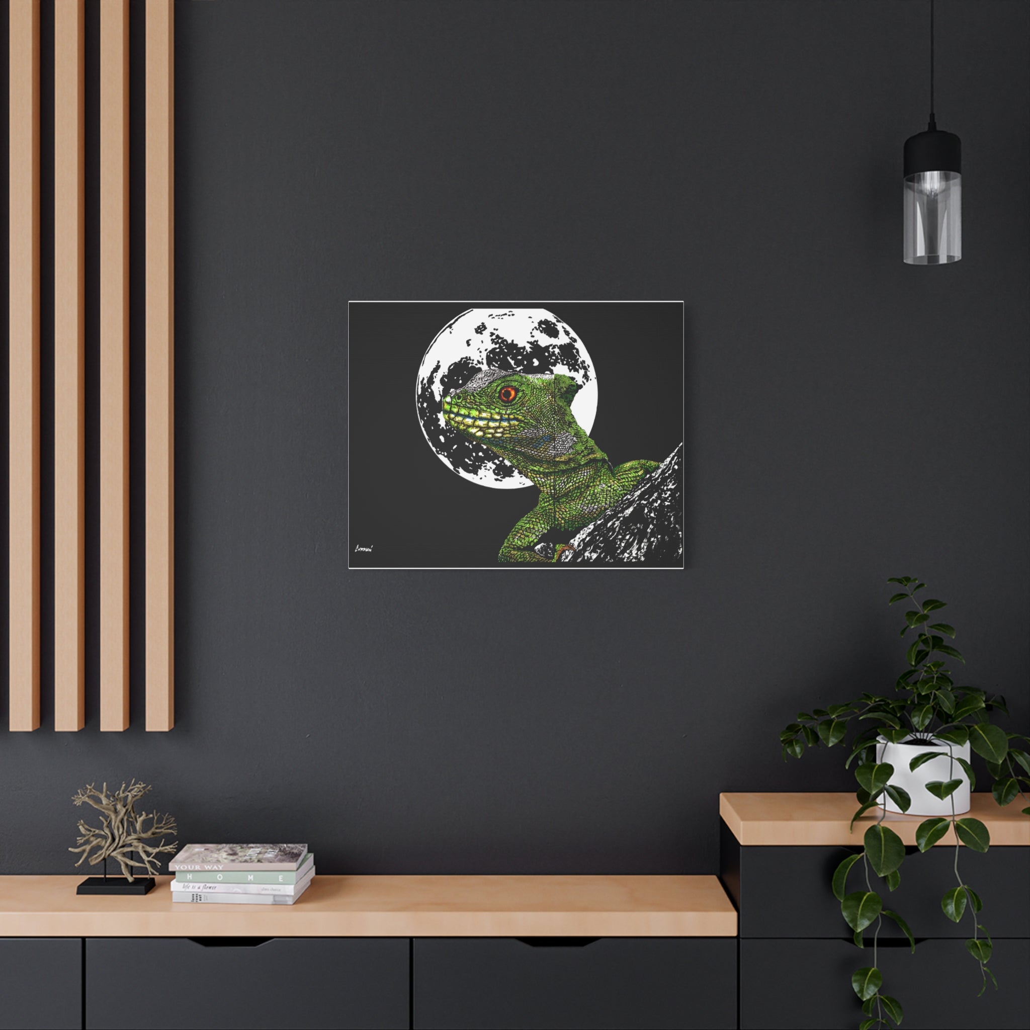 Lizard Canvas Art – Original Hand-Drawn Realistic
