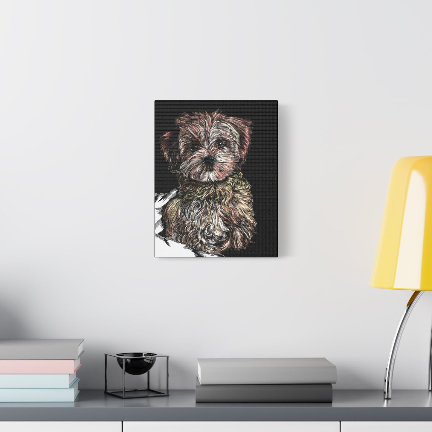 Hand Drawn Dog Portrait Canvas