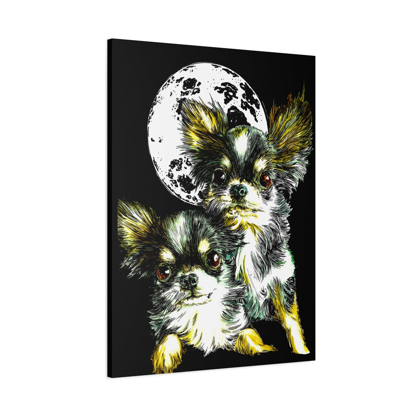 Chihuahuas Wall Art Print of the Original, hand drawn art