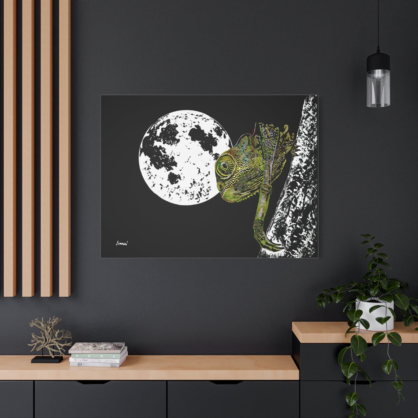 Chameleon Print of the Original, hand drawn wall art