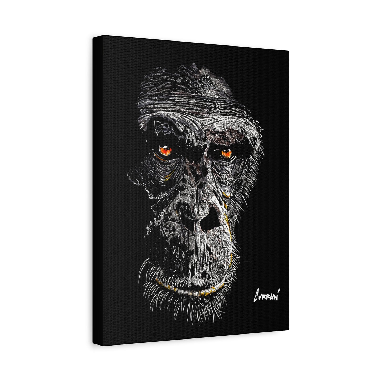 Gorilla 2 Wall Art, Gorilla Print, Hand-Drawn Gorilla,