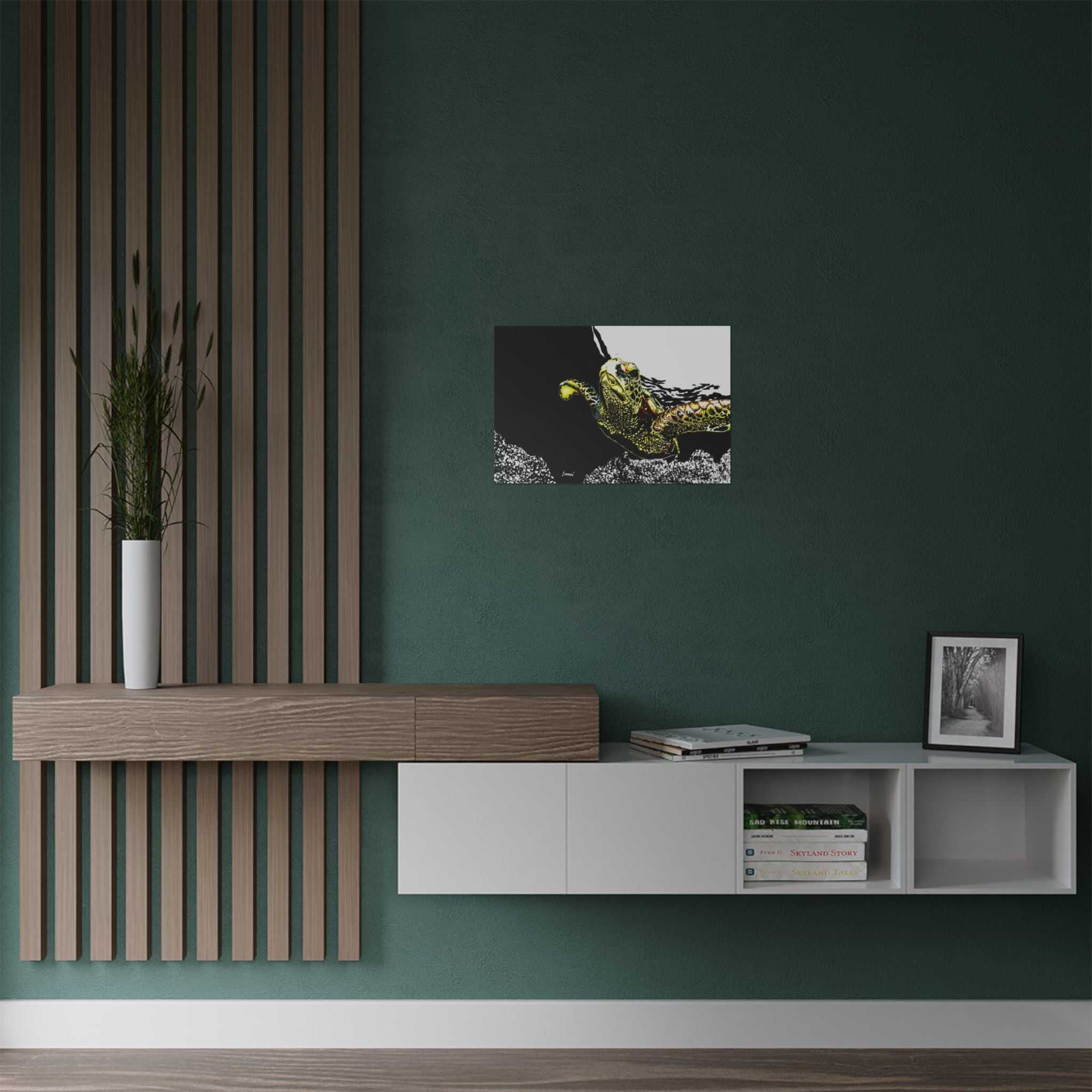 Transform your space with our stunning Sea Turtle Satin Poster, Vibrant Ocean Decor for Marine Life Enthusiasts for marine life into your home today!