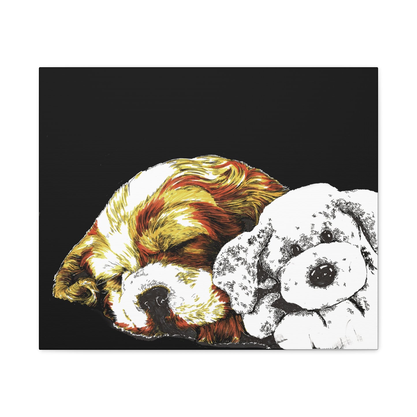 Cocker Spaniel Puppy Print, Hand-Drawn Dog Art