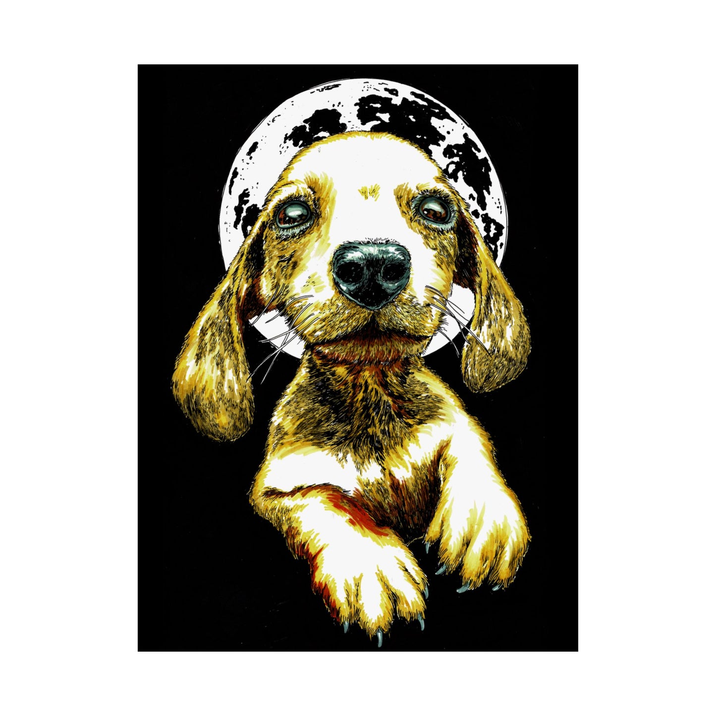 Charming Dog Satin Poster - 300gsm Wall Art Print
