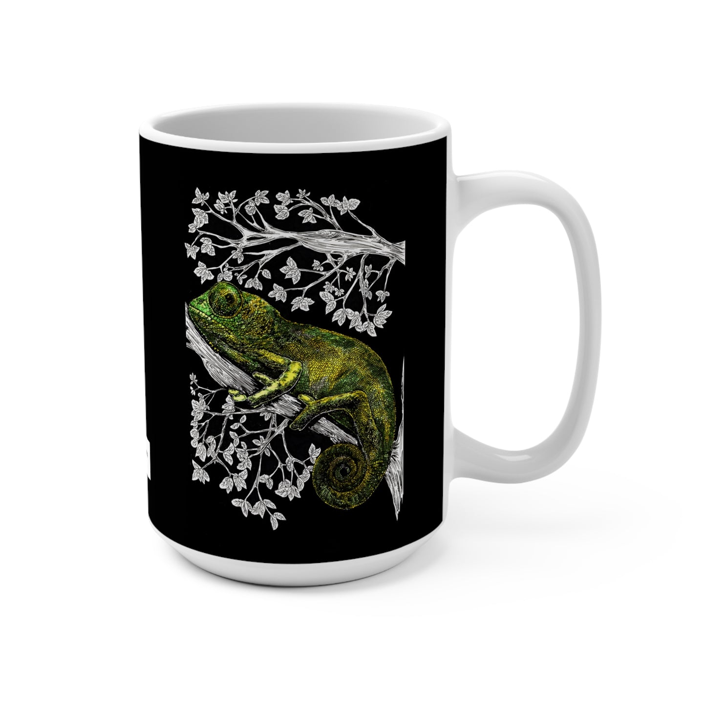 Chameleon Art Mug - 15oz Colorful Nature Design