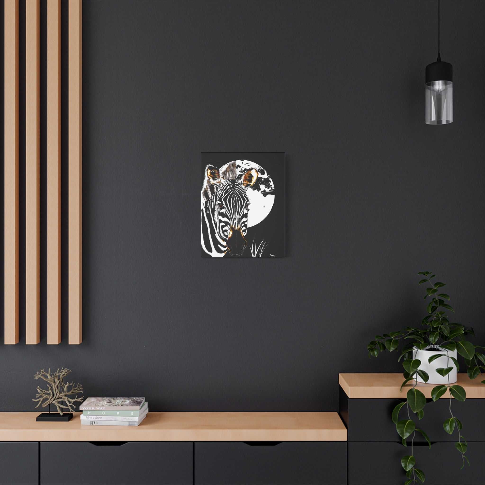 Zebra Wall Art, Zebra Print, Hand-Drawn Zebra, Wildlife Art, Safari Animal Decor, Nature Wall Art, Black and White Art, Animal Lover Gift Printed on Matte Canvas,