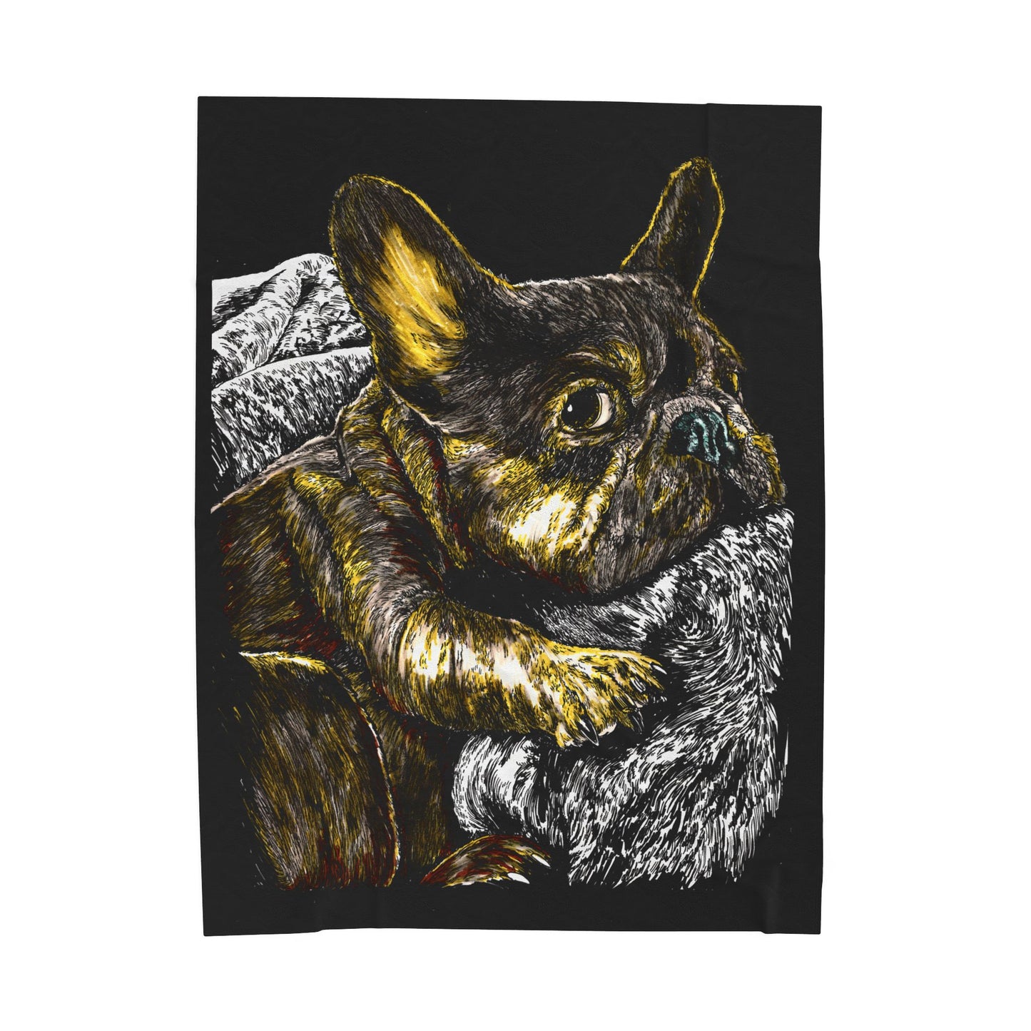French Bulldog Velveteen Plush Blanket Cozy Pet Themed Decor