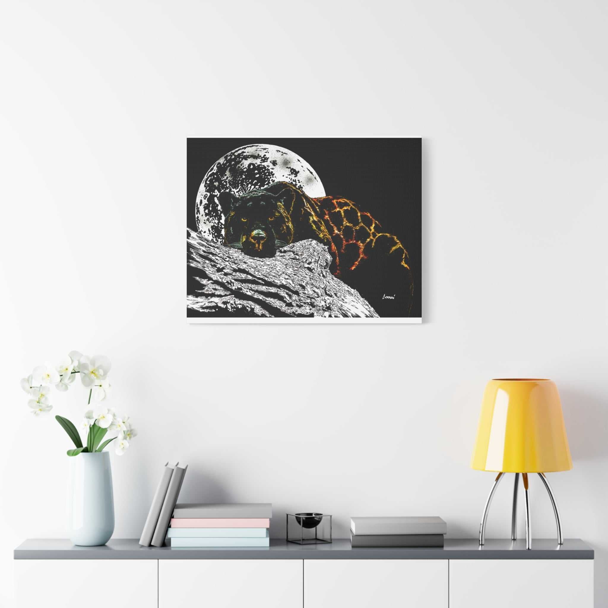 Panther in the Moonlight Print of my Original hand drawn art