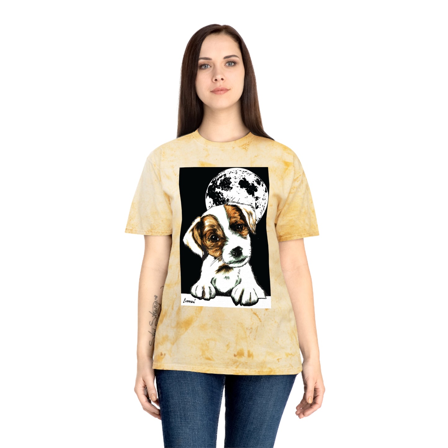 Color Blast Beagle Moon Unisex T Shirt for Pet Lovers