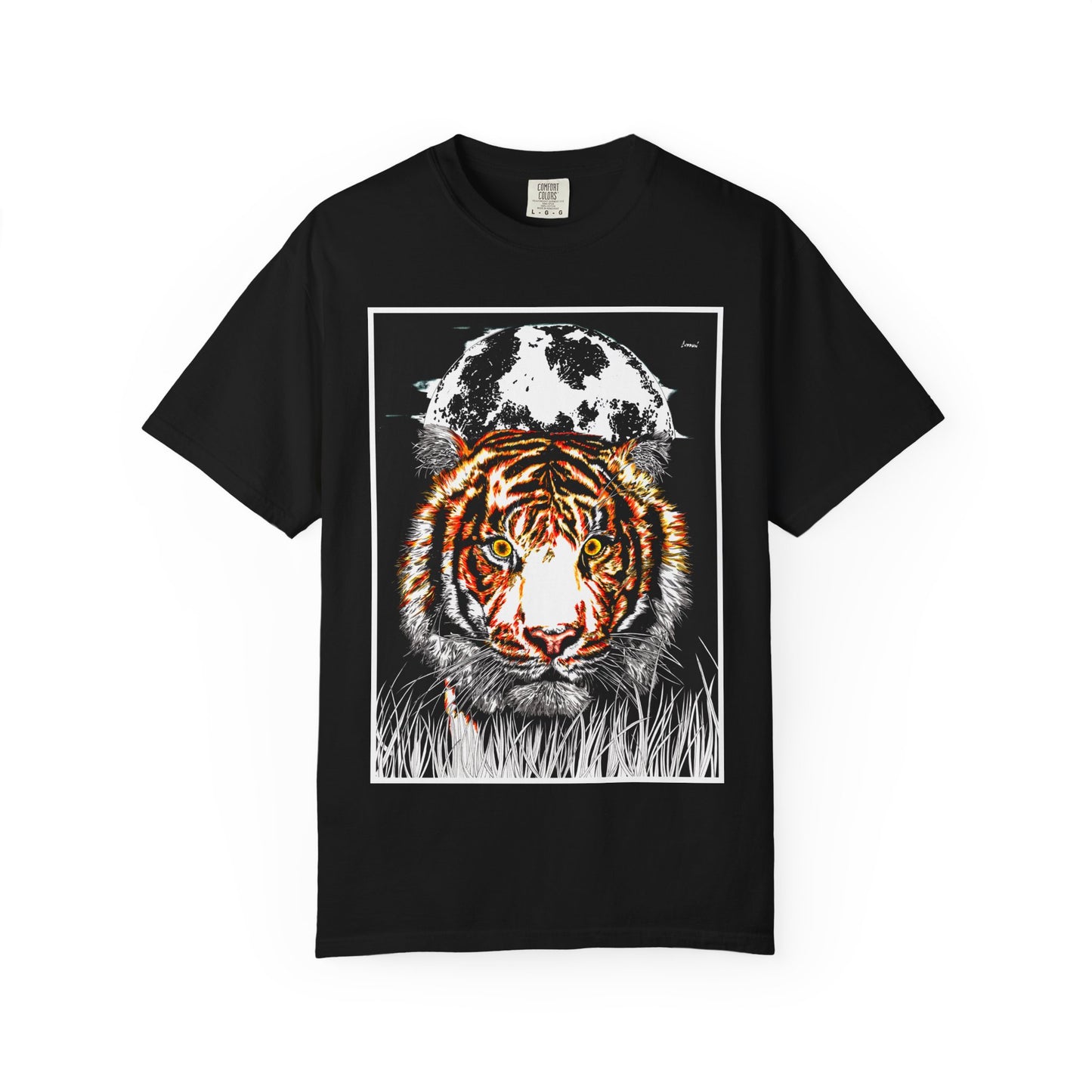 Tiger Garment-Dyed Graphic T-Shirt - Unisex Wild Animal Tee