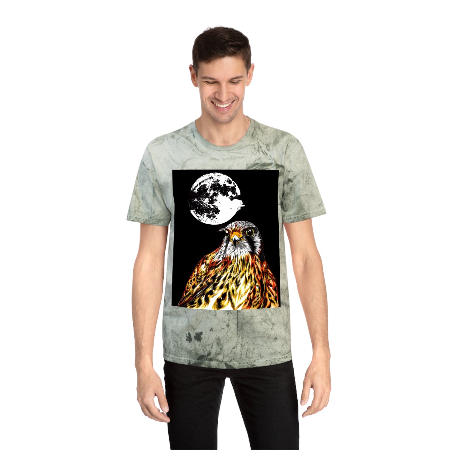Unisex Color Blast Falcon T-Shirt Bohemian Nature Vibe