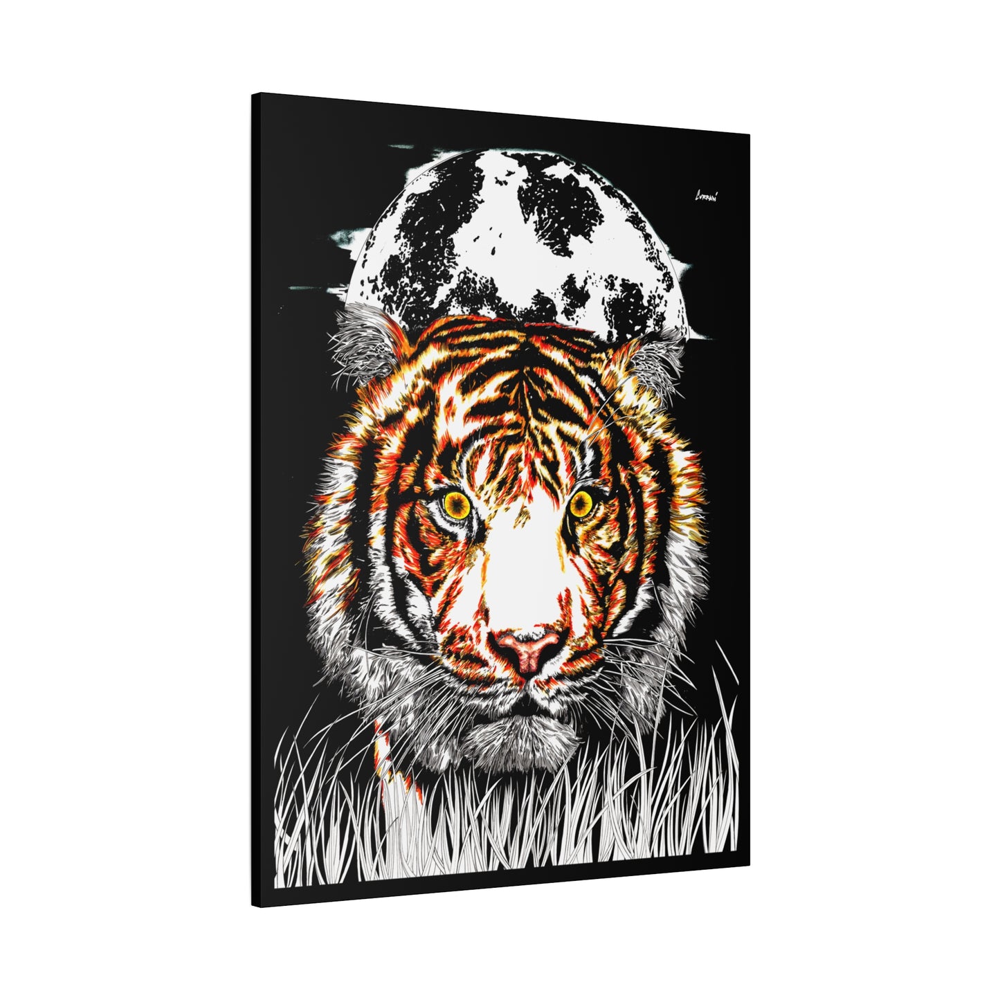 Tiger Wall Art Print of the Original, hand drawn wall art of a Tiger