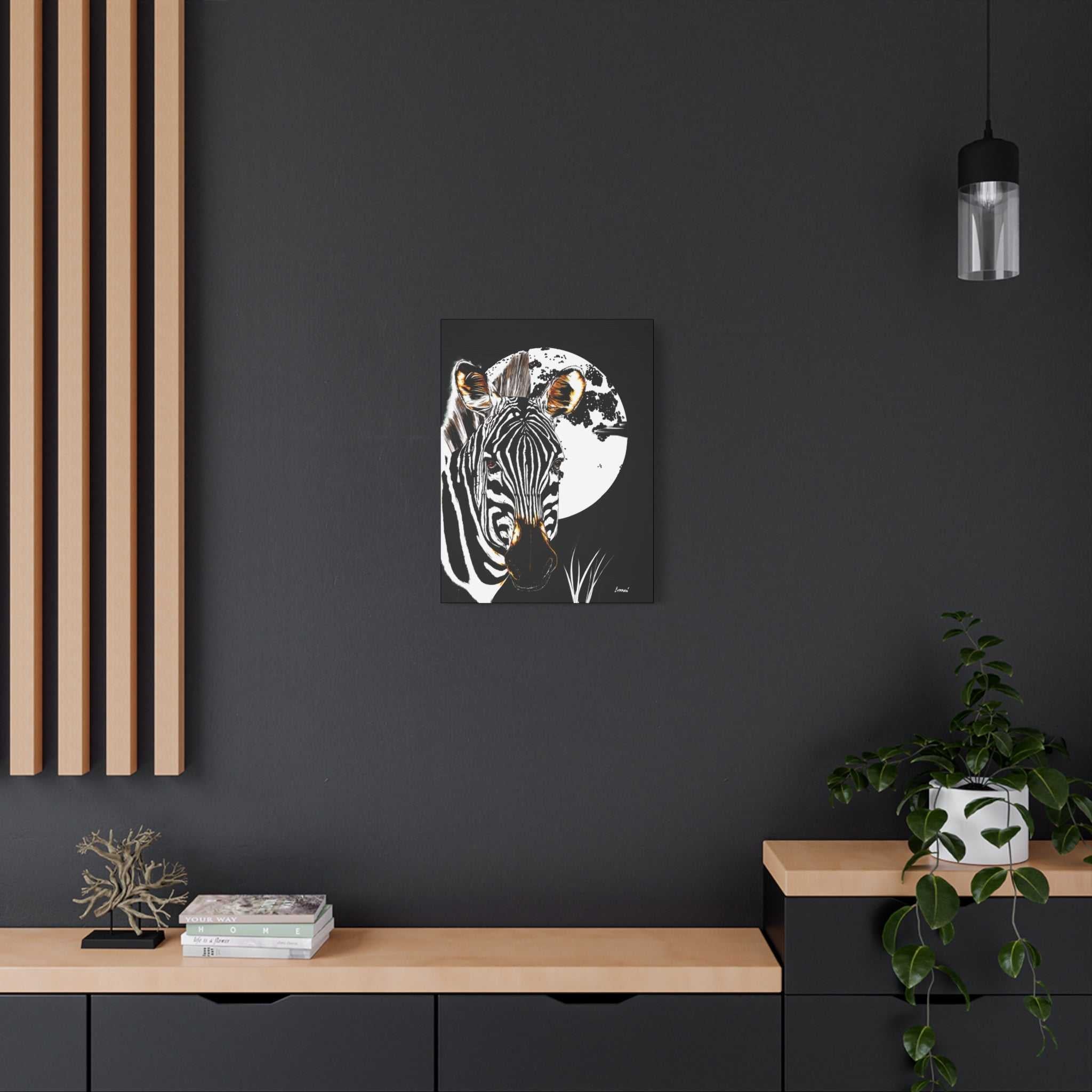Zebra Wall Art, Zebra Print, Hand-Drawn Zebra, Wildlife Art, Safari Animal Decor, Nature Wall Art, Black and White Art, Animal Lover Gift Printed on Matte Canvas,