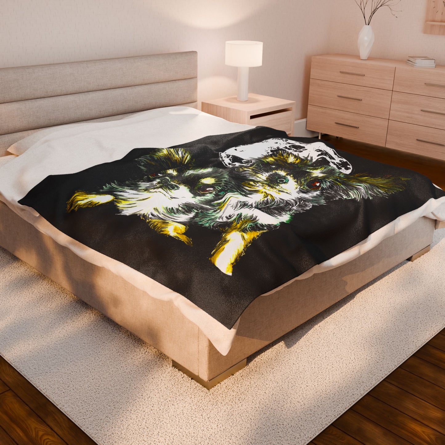 Cute Chihuahua Motif Cozy Blanket for Dog Lovers