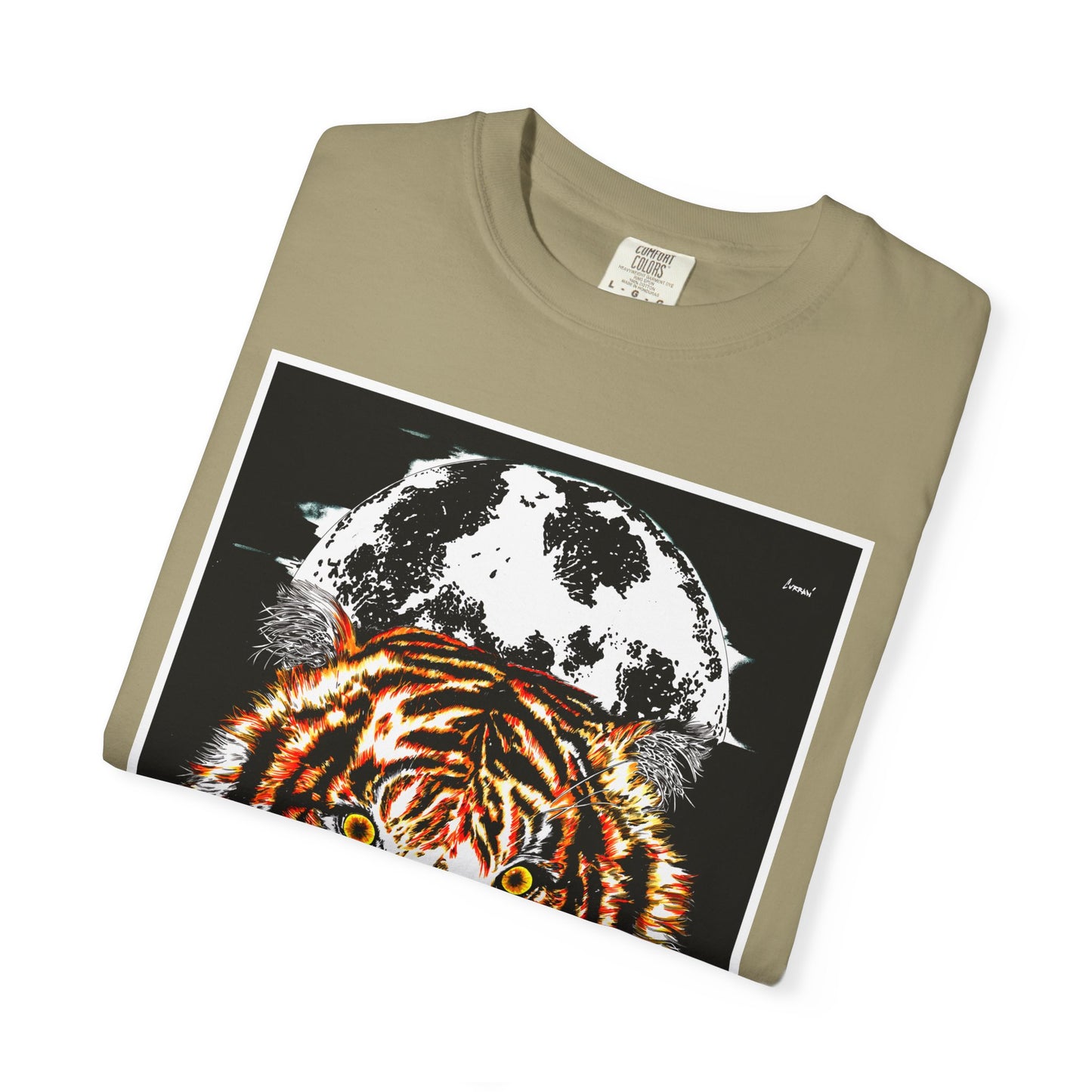Tiger Garment-Dyed Graphic T-Shirt - Unisex Wild Animal Tee