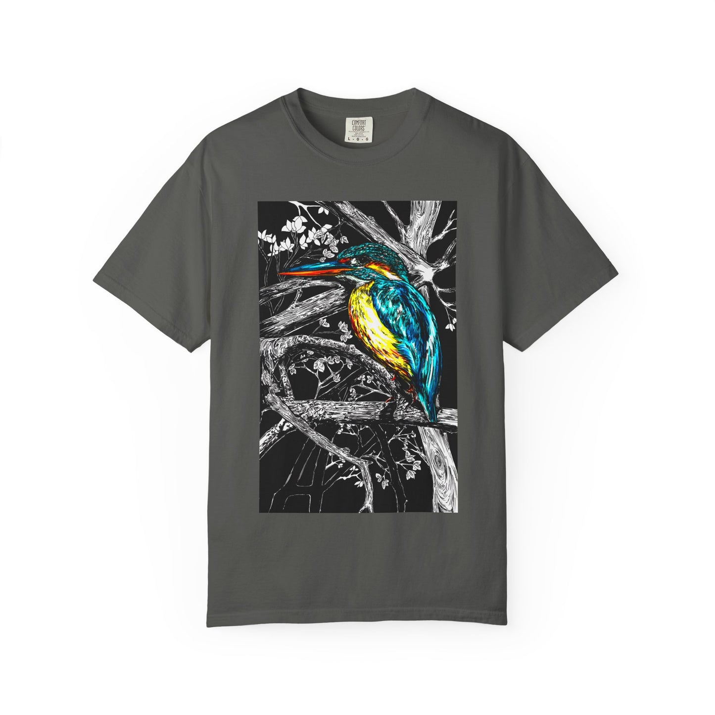 Vibrant Kingfisher Graphic Unisex T-Shirt - Nature Lover's Tee