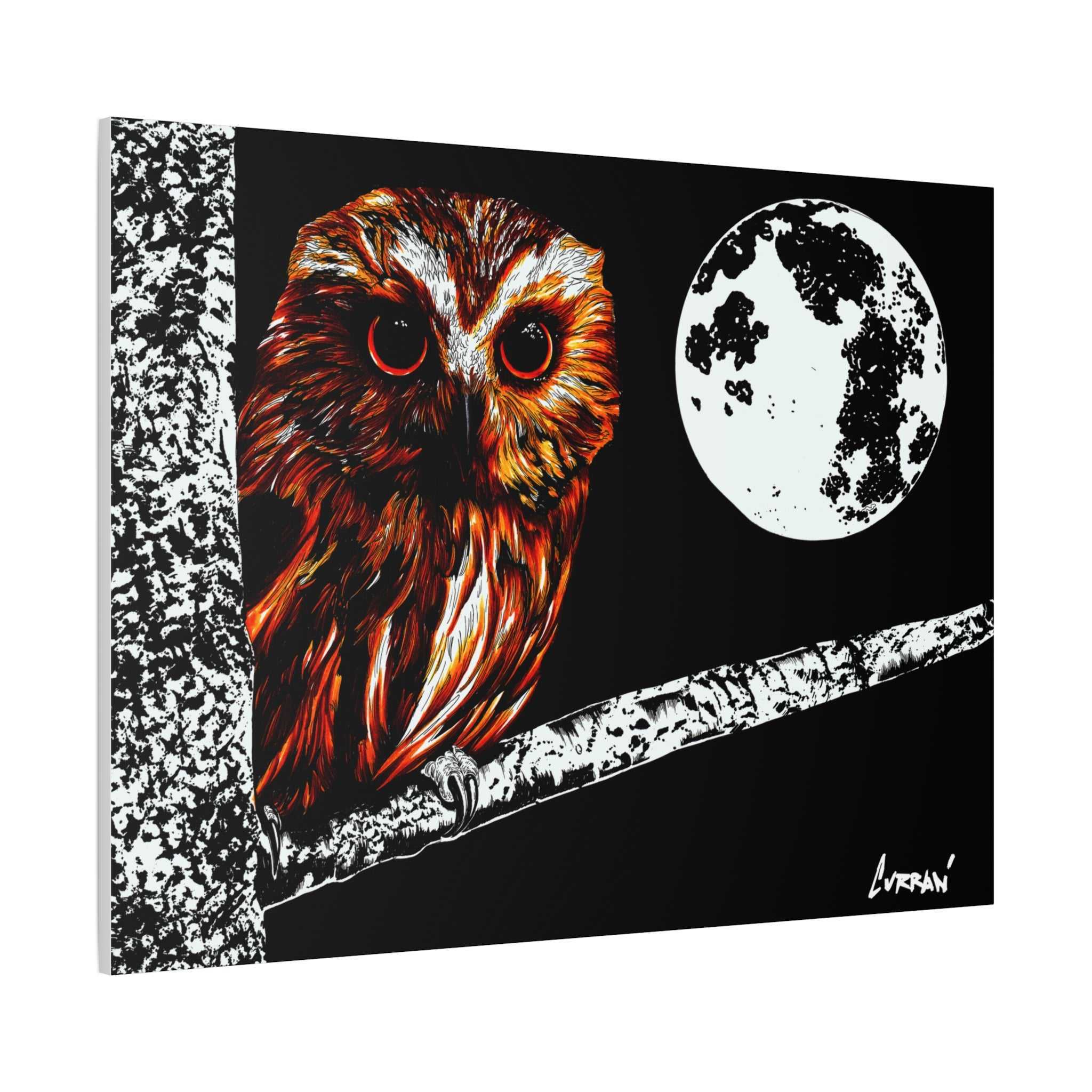 Owl in a Tree, print of my original hand drawn art