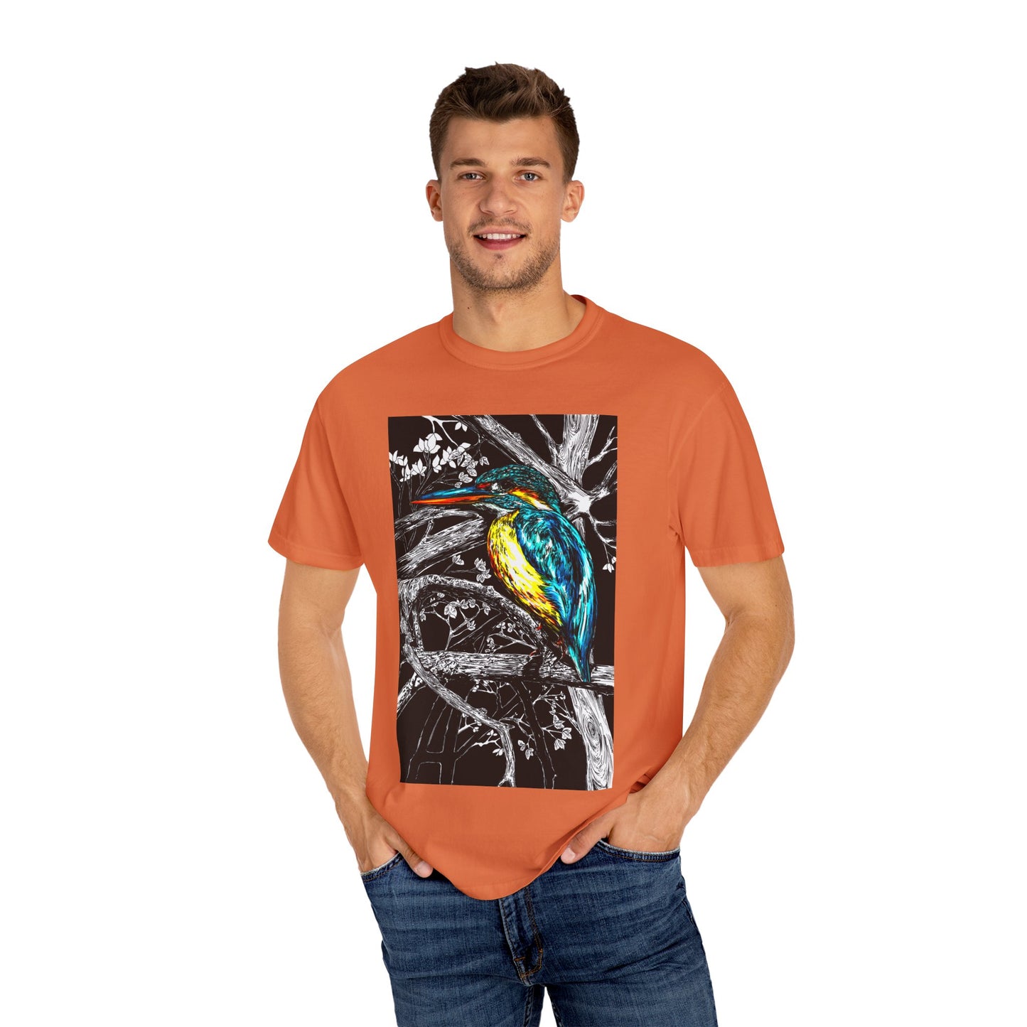 Vibrant Kingfisher Graphic Unisex T-Shirt - Nature Lover's Tee
