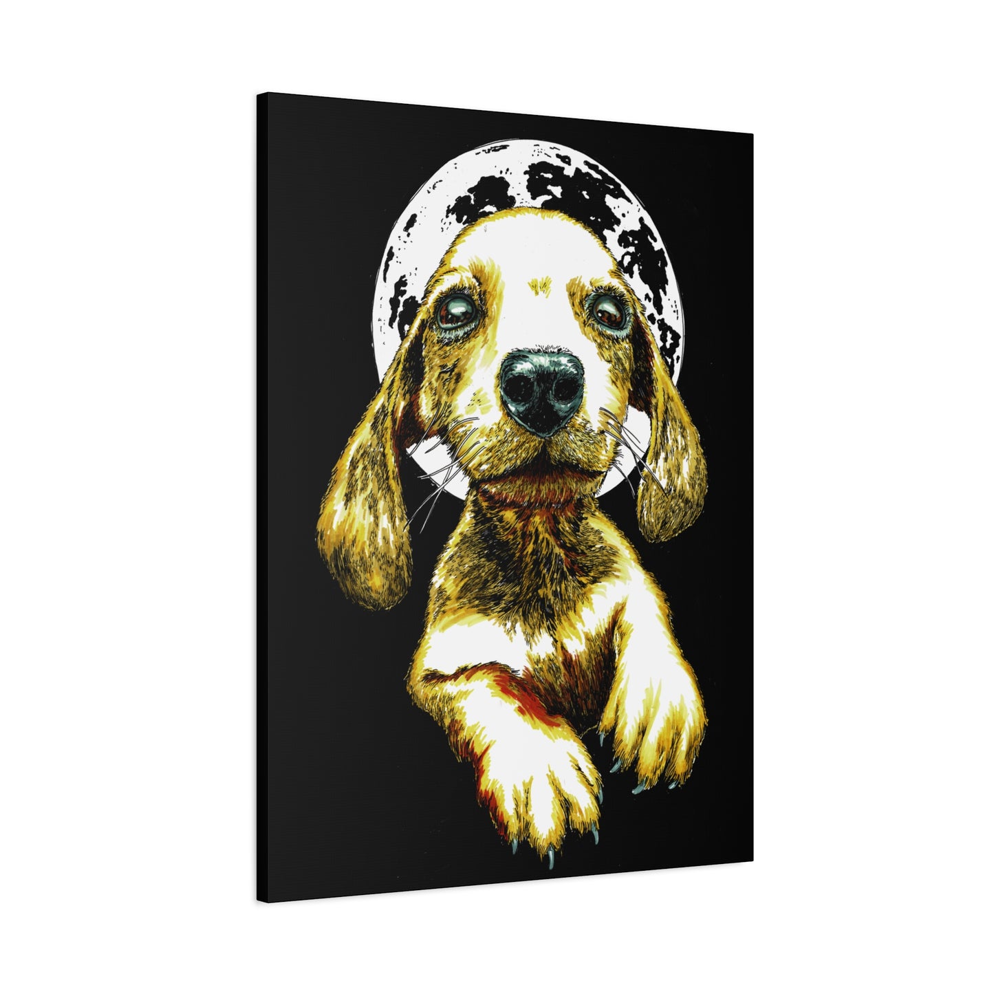 Whimsical Dog Canvas Wall Art - 1.25" Stretched Matte Print