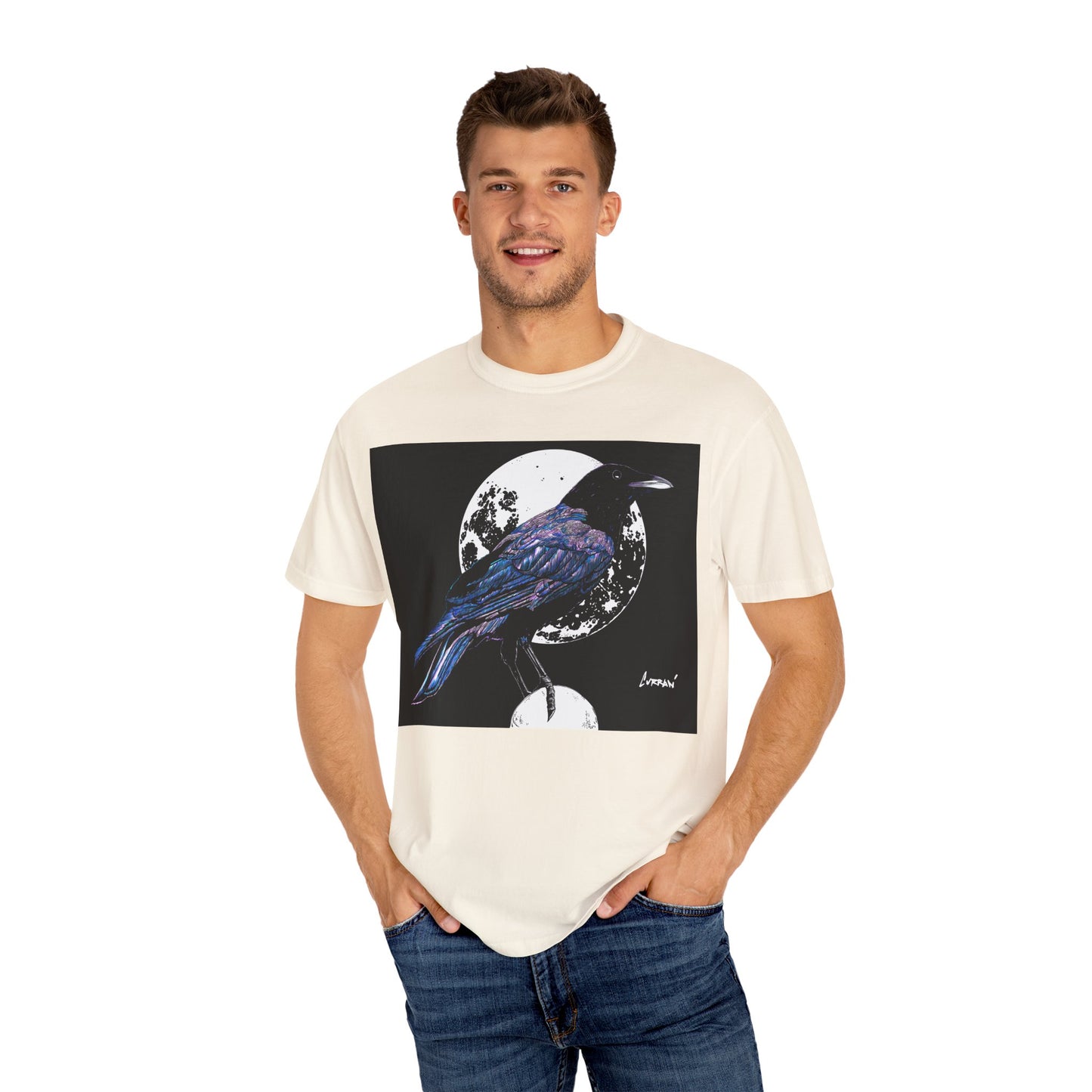 Crow Garment-Dyed T-Shirt for Nature Lovers