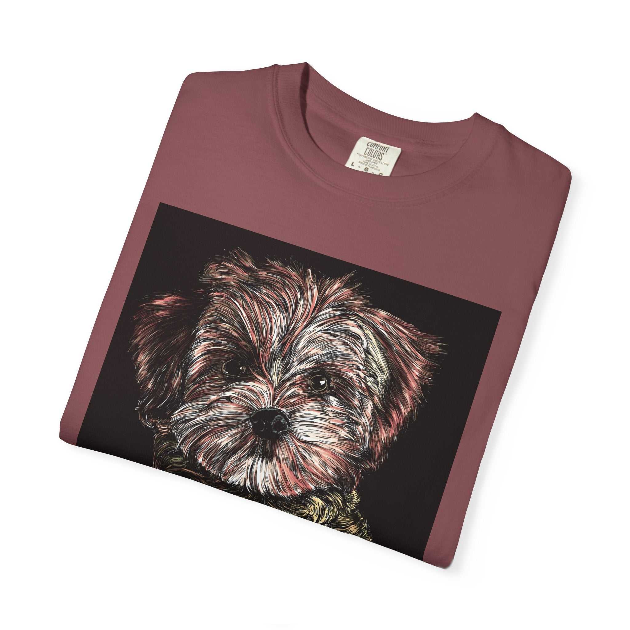 Elevate your style with our Puppy Art Unisex Garment-Dyed T-Shirt – Original Hand-Drawn design. Stand out from the crowd in this unique tee!