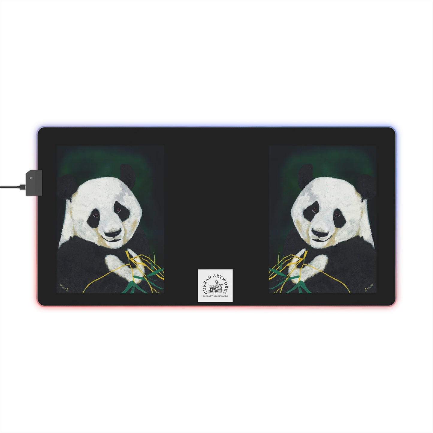 Panda LED Gaming Mouse Pad - RGB Light-Up Desk Accessory
