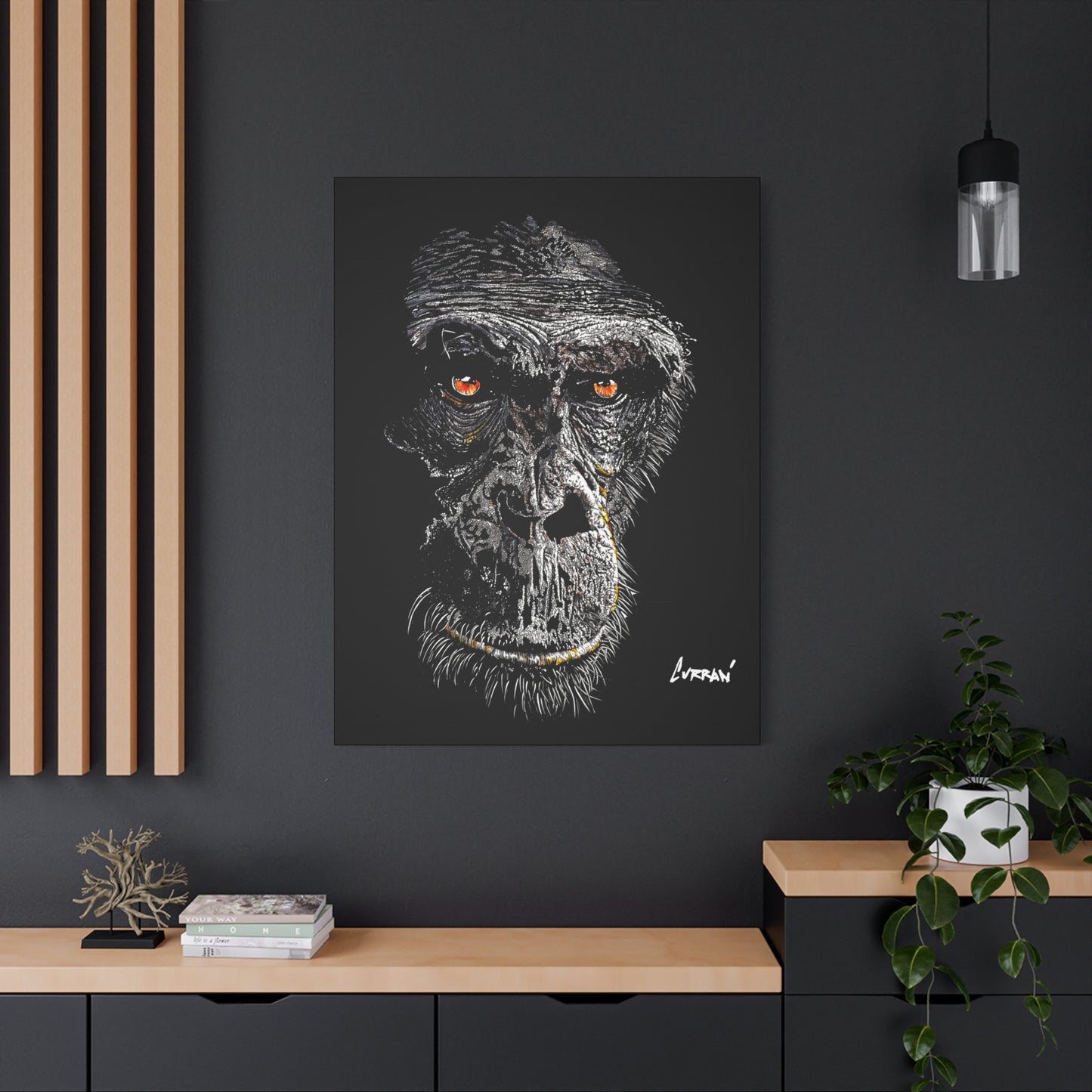 Gorilla 2 Wall Art, Gorilla Print, Hand-Drawn Gorilla,